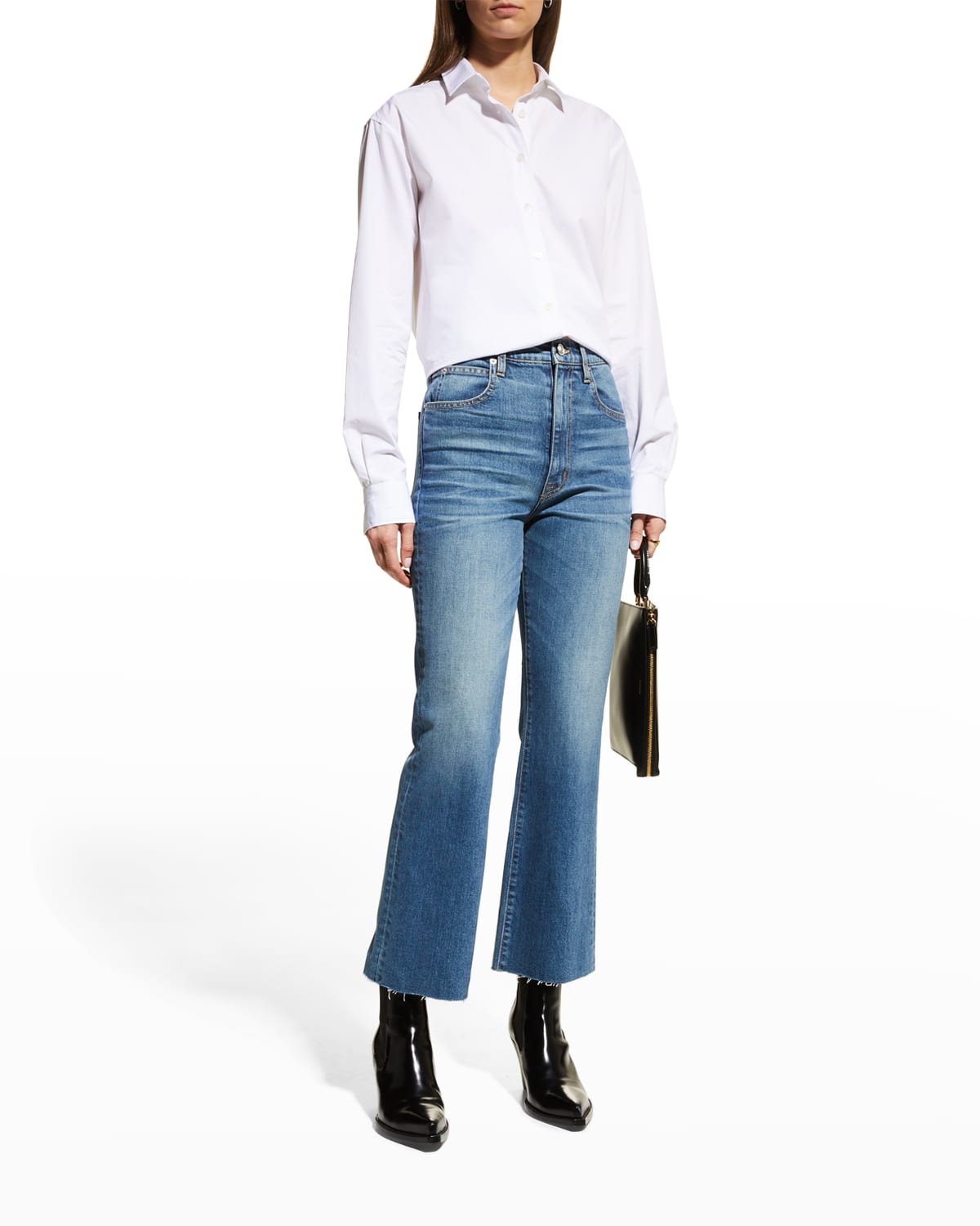 Slvrlake Frankie Faded Cropped Flare Jeans In Heart Of Mine