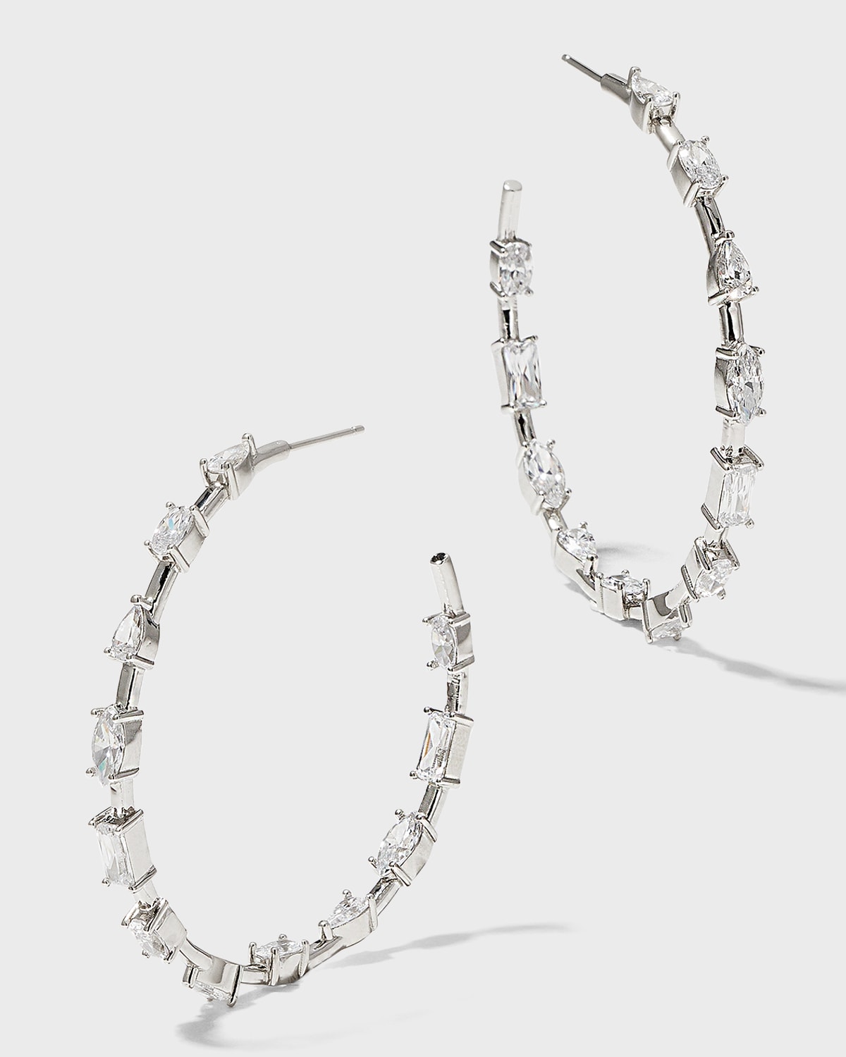 Kenneth jay lane cz hoop earrings new arrivals
