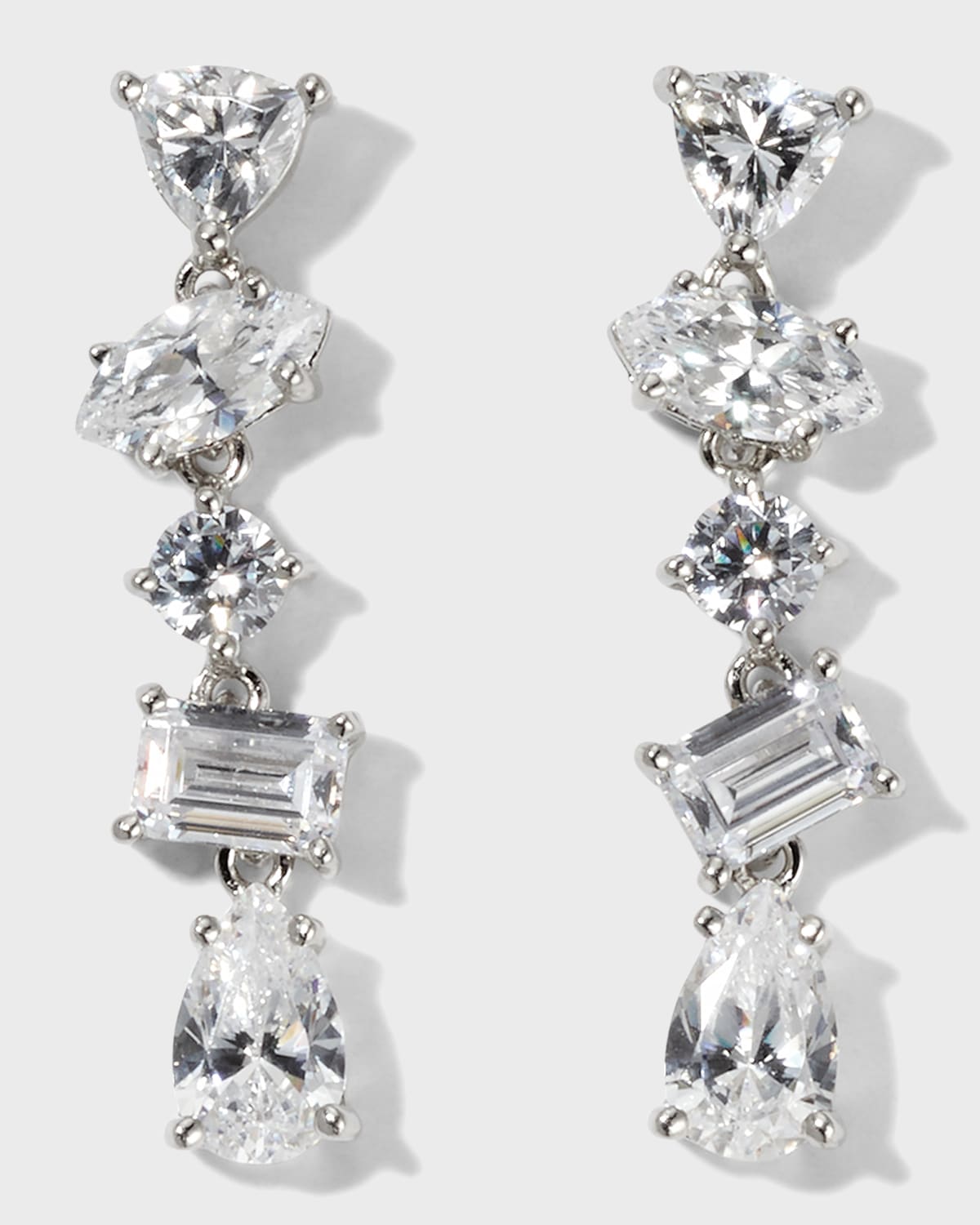 Multi Cubic Zirconia Vertical Earrings