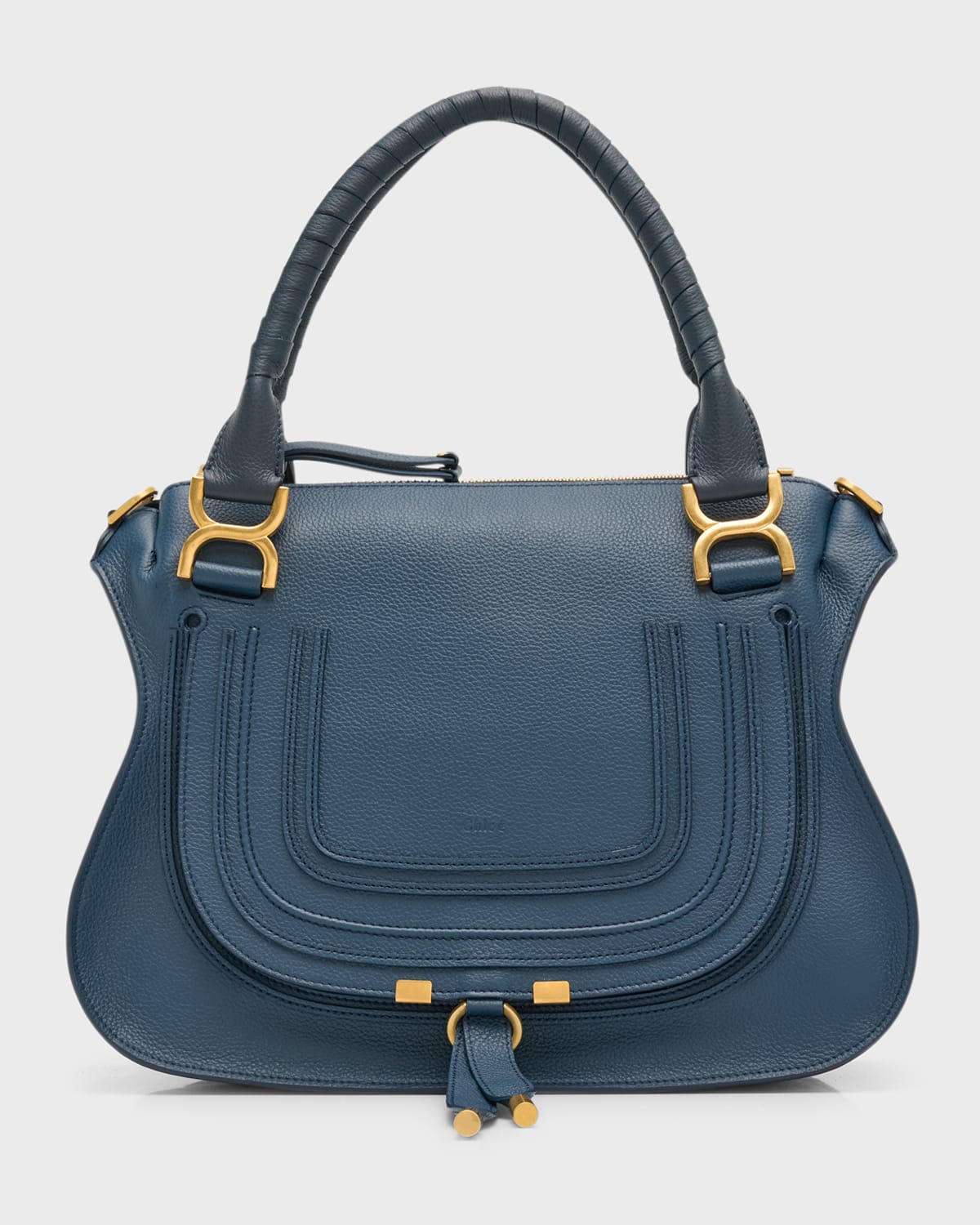 Chloe Marcie Medium Zip Leather Satchel Bag