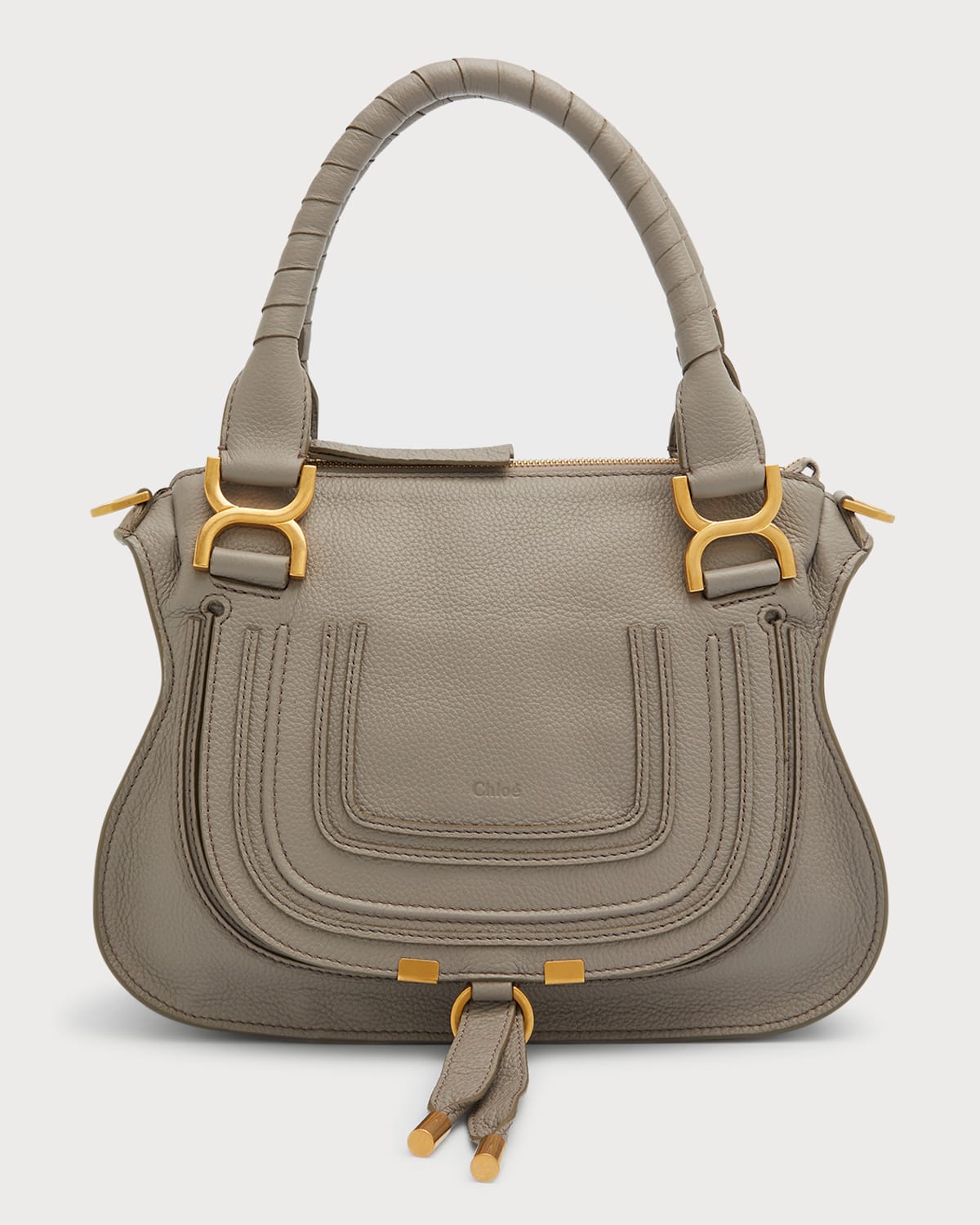 Chloé Marcie Small Satchel Bag In Grained Calfskin