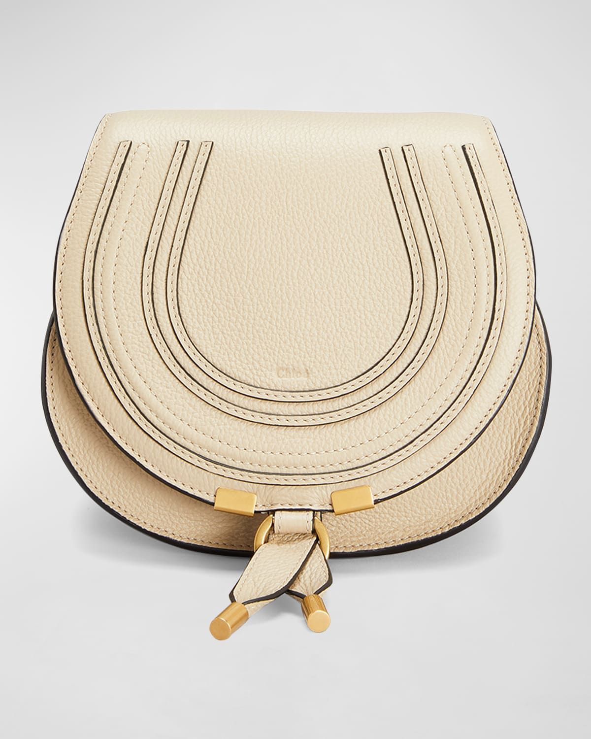 Chloé Marcie Mini Whipstitch Saddle Crossbody Bag