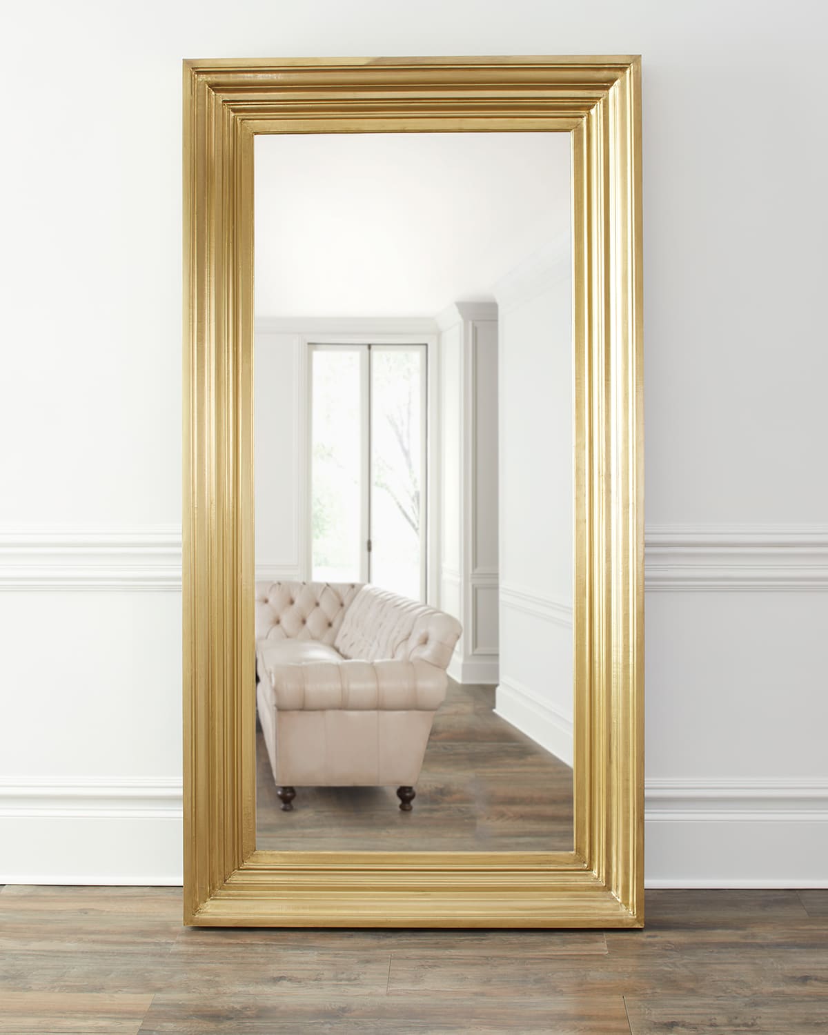Shop Katherine Noble By Bmc Beryl Brass Clad Floor Mirror