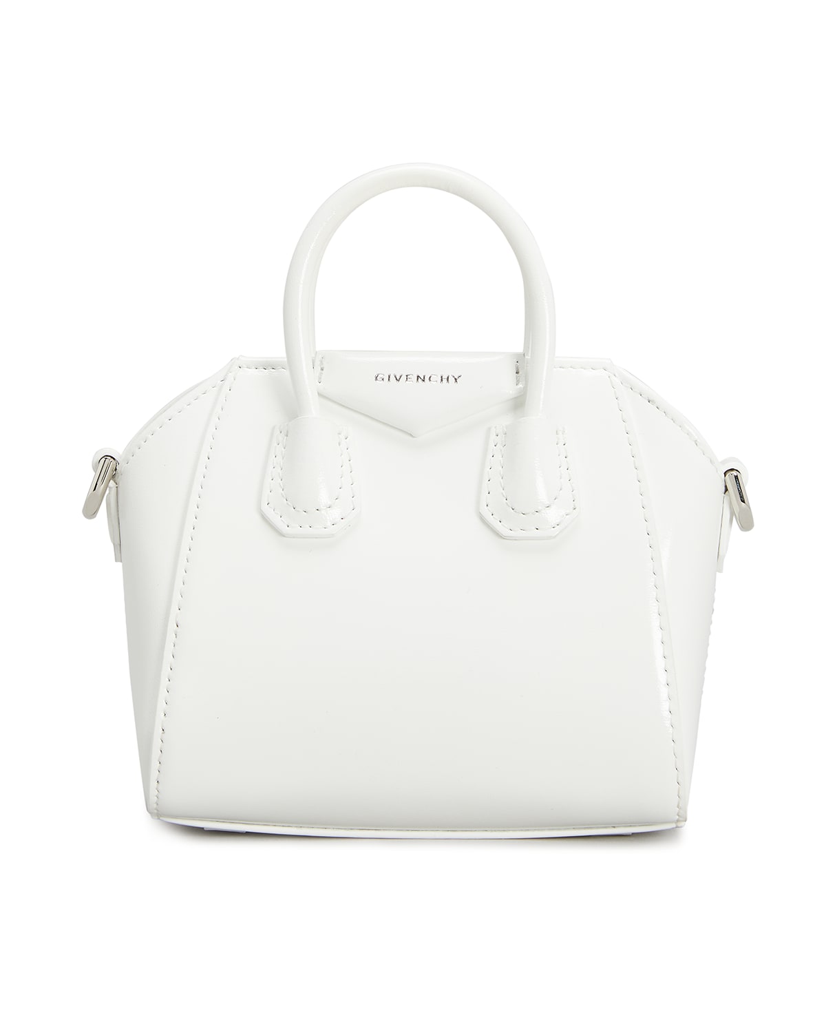 Givenchy Micro Antigona Shoulder Bag In Calf Leather In Ivory