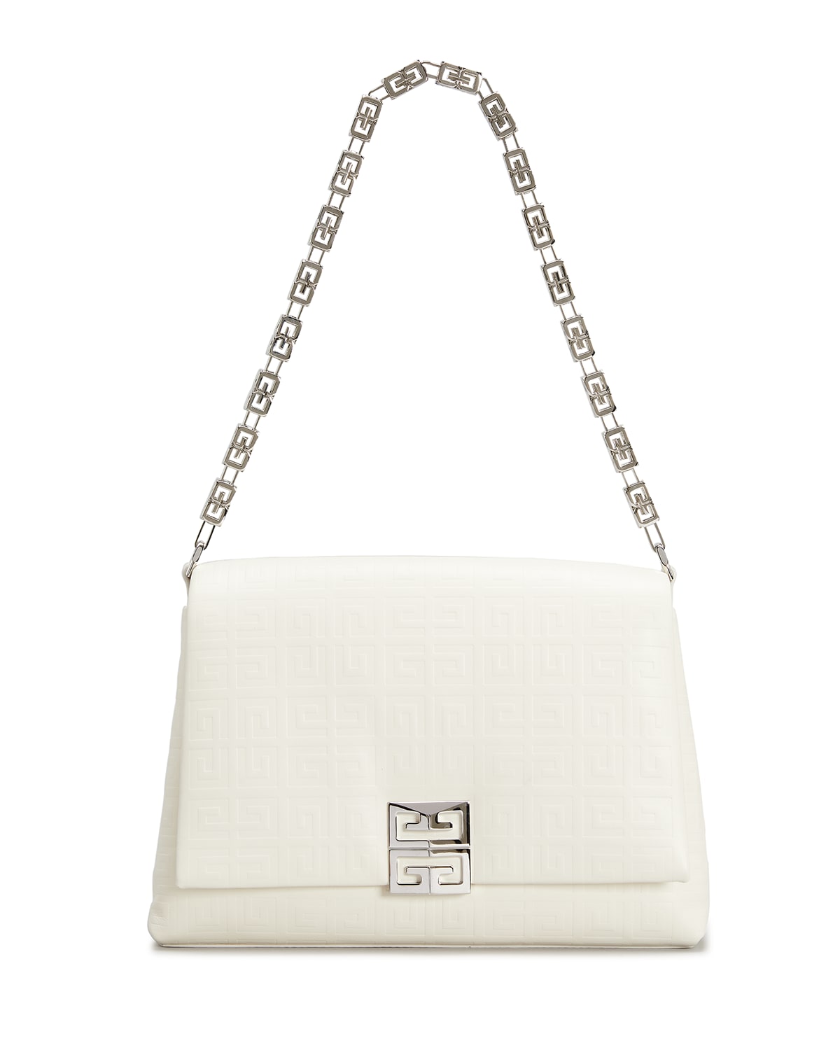 Givenchy Medium 4g Shoulder Bag In Calf Leather In Ivory