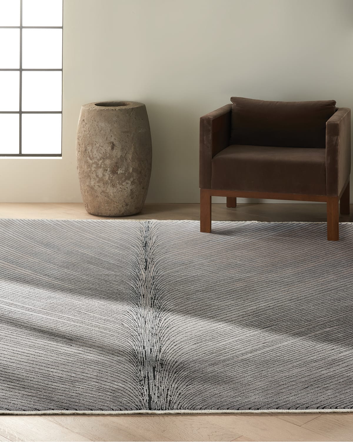 Balian Loom Woven Silver Rug, 9' x 12'