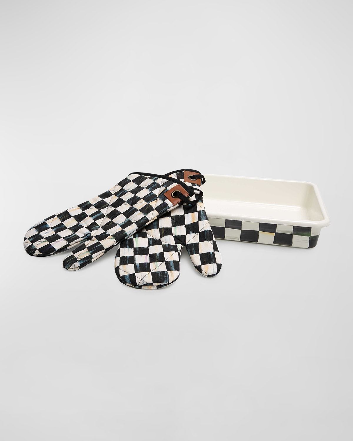 Mackenzie-childs Courtly Check Enamel Baking Set