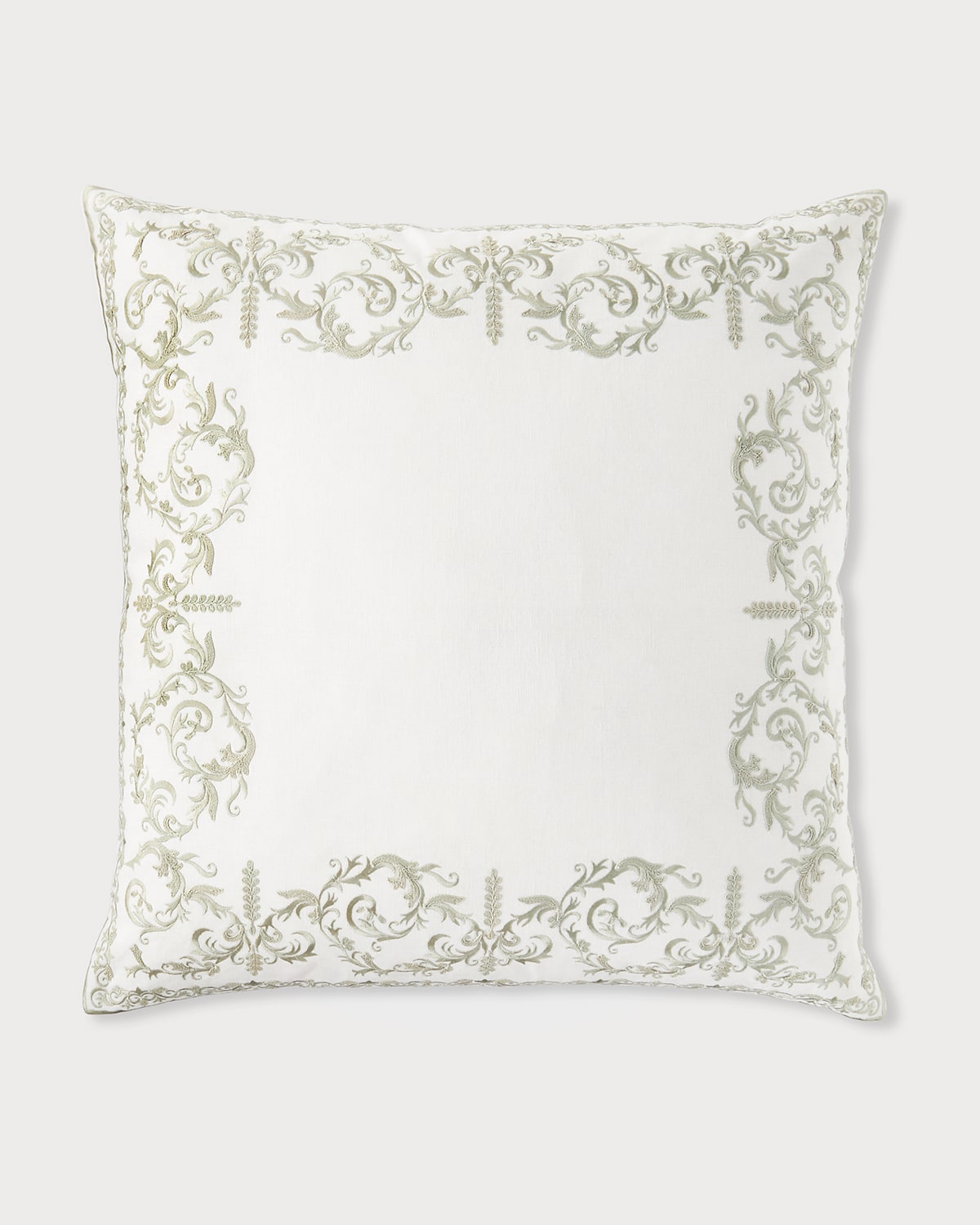 Callisto Home Carducci Scroll Border Euro Sham, 26"sq.