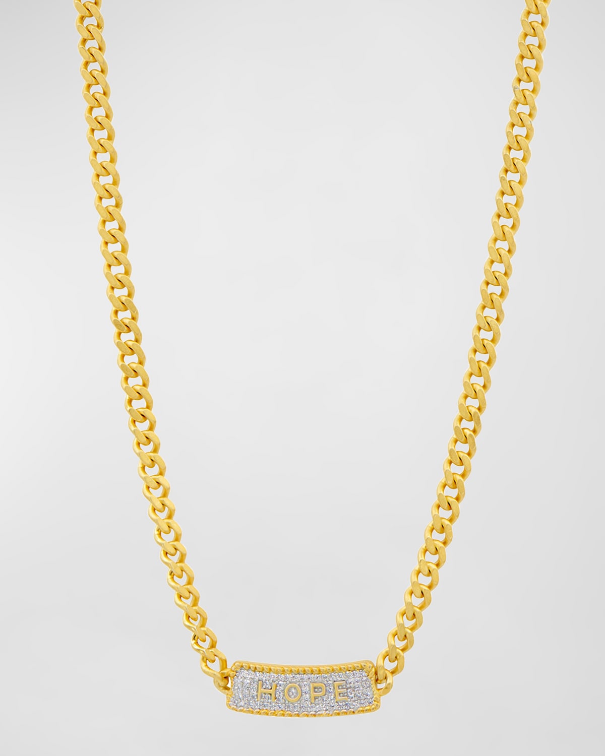 Freida Rothman Hope Chain Link Necklace In Gold