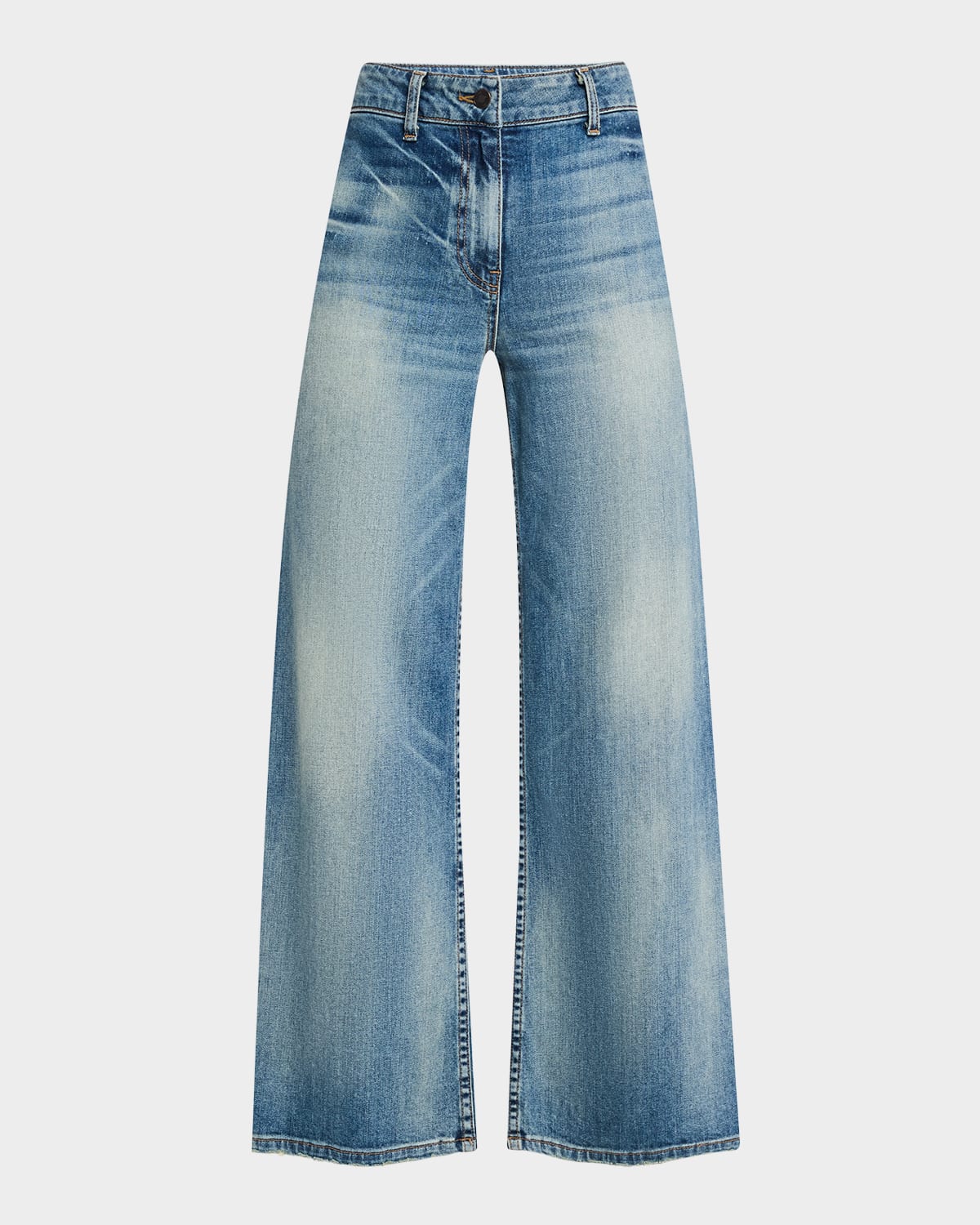 Shop Nili Lotan Megan Wide-leg Jeans In Summer Wash