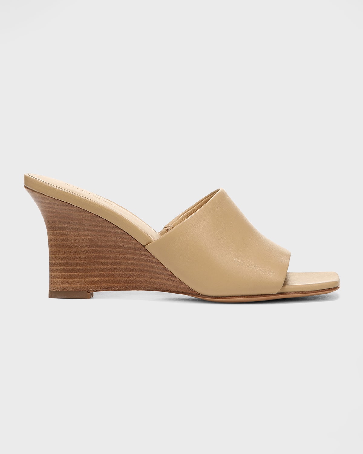 Vince Women's Pia 75mm Leather Wedge Sandals In Blonde Beige Leat