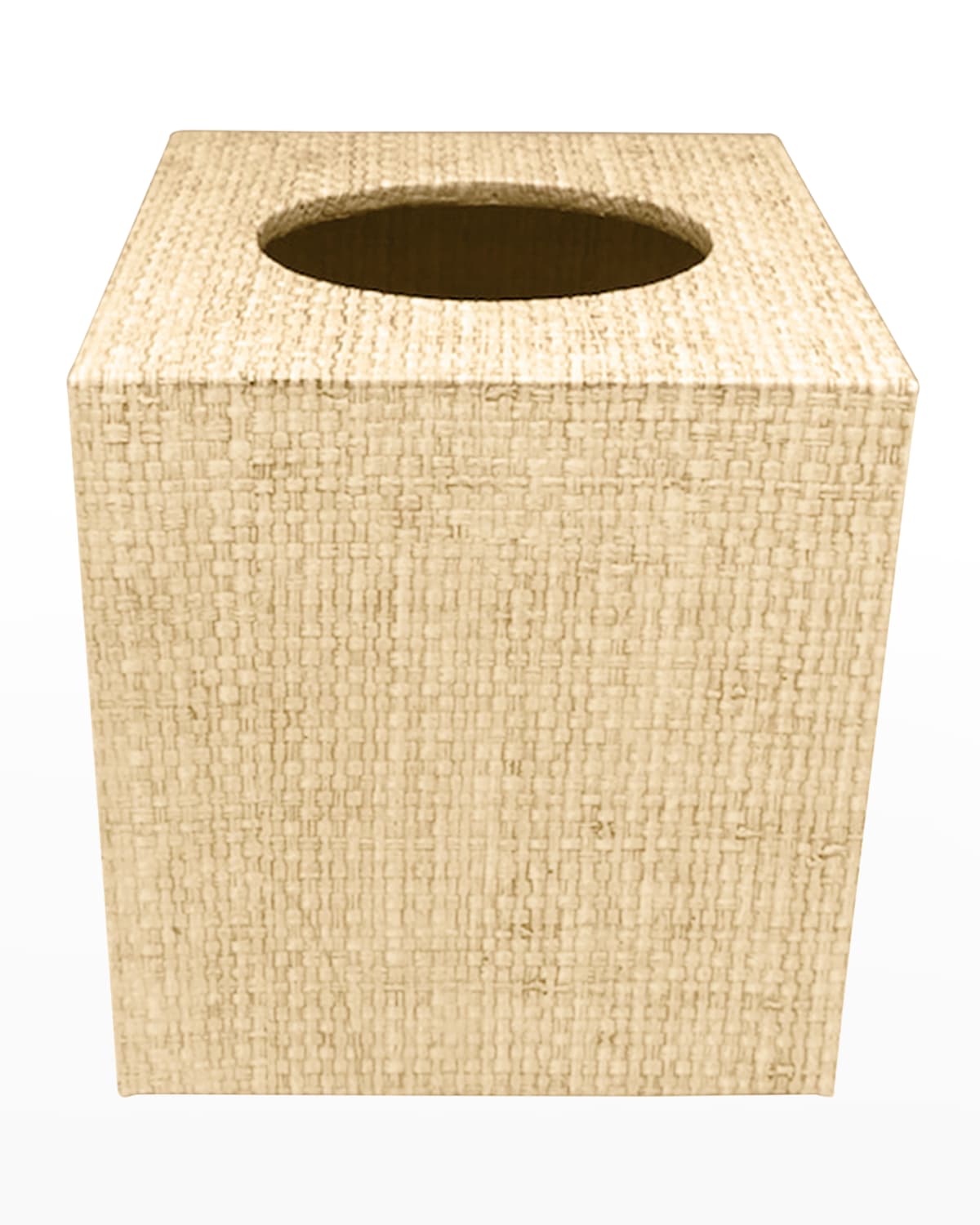 Mariposa Jute Cube Tissue Box Cover, Sand