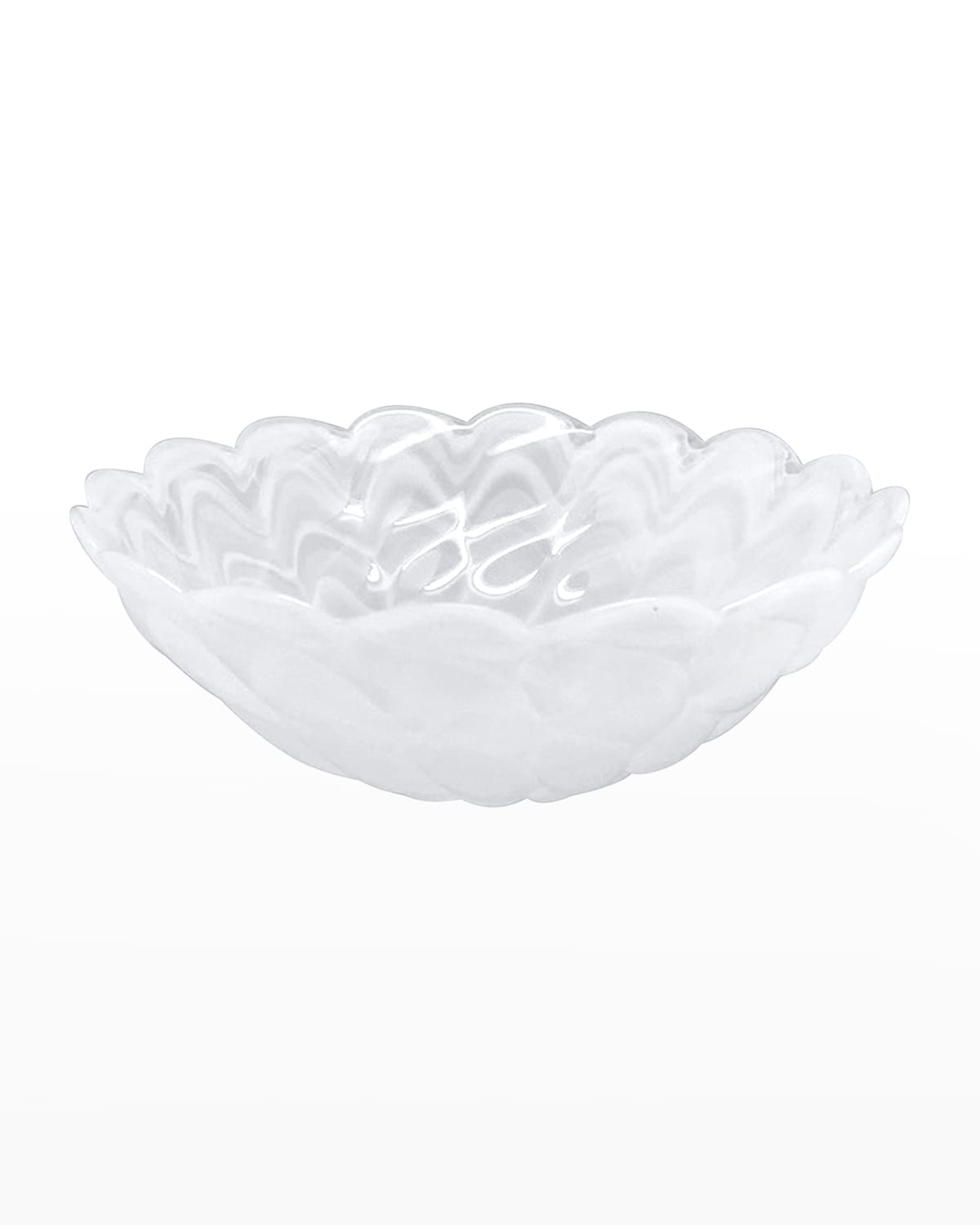 Mariposa Small Scallop Rim Bowl, Alabaster White