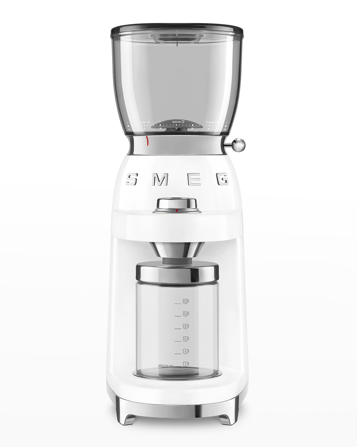 Smeg White Cgf11 Stainless-steel Coffee Grinder