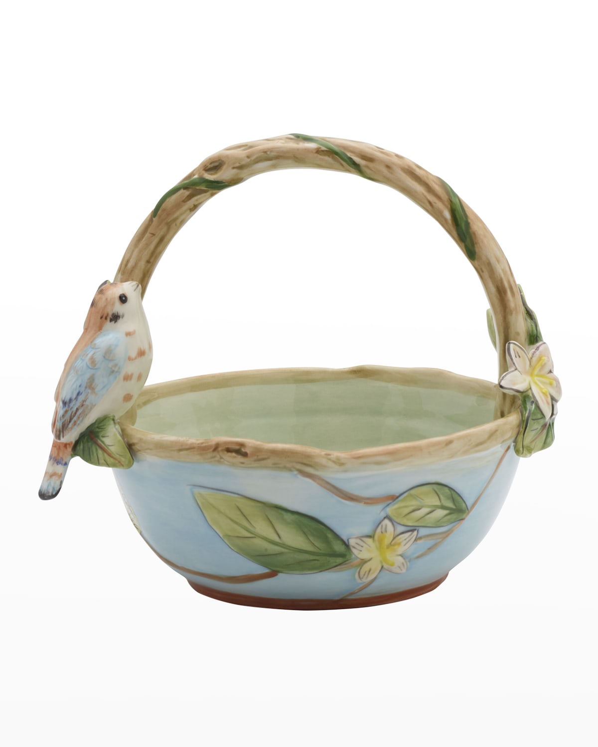 Fitz And Floyd Toulouse Hand-painted Basket In Blue