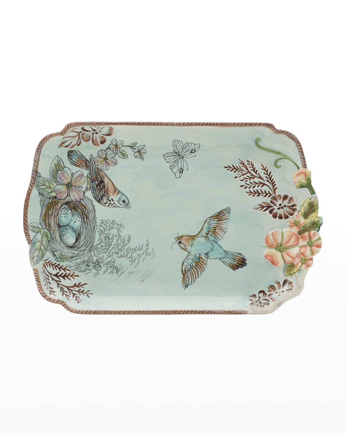 Shop Fitz And Floyd English Garden Hand-painted Serving Platter In Assorted