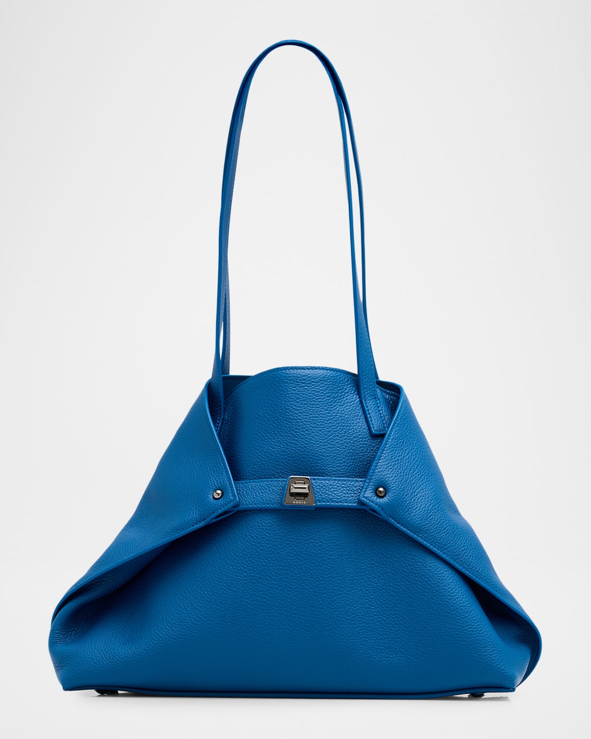 Akris Ai Small Leather Convertible Shoulder Bag In Blue