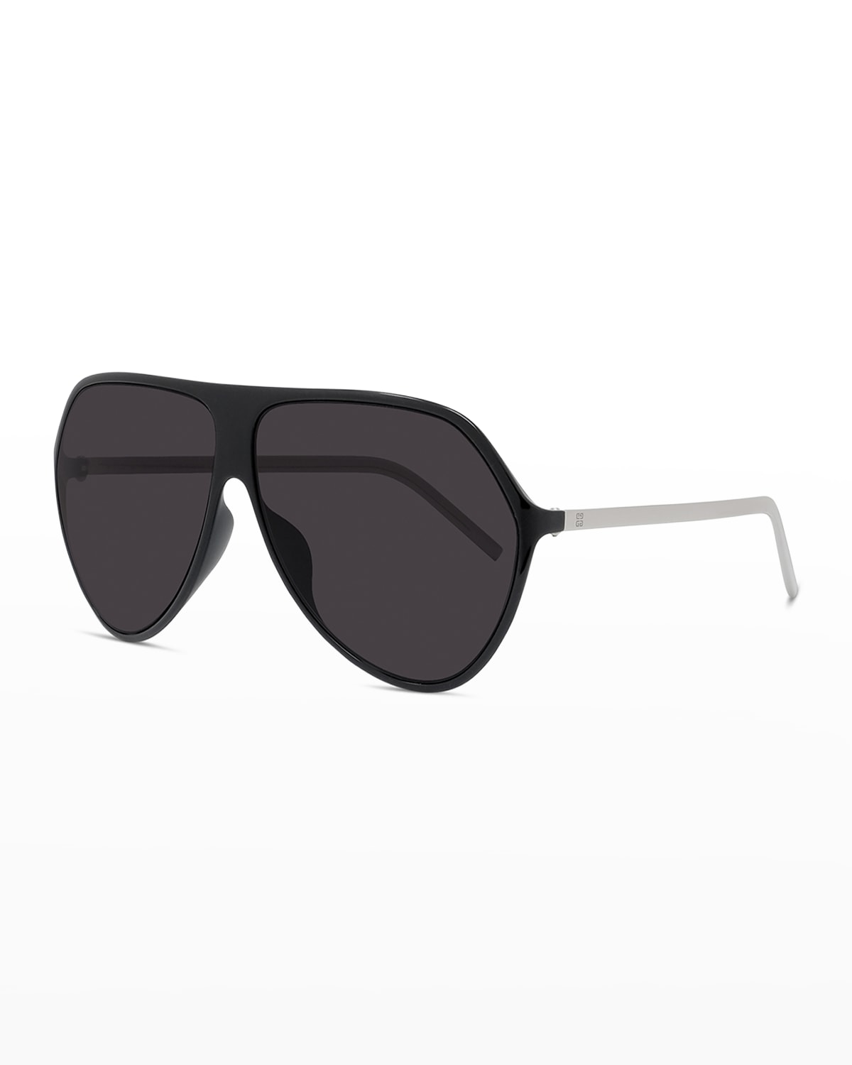 GIVENCHY MEN'S METAL 4G-LOGO OVAL SUNGLASSES