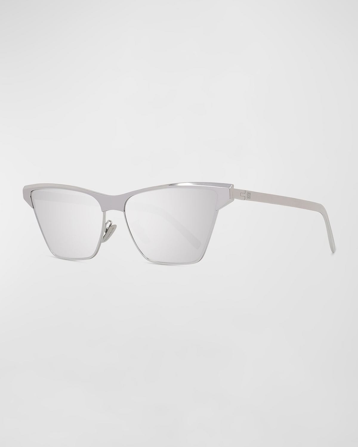 Givenchy Men's Metal Engraved Logo Rectangle Sunglasses In 16c Spallsmkmr