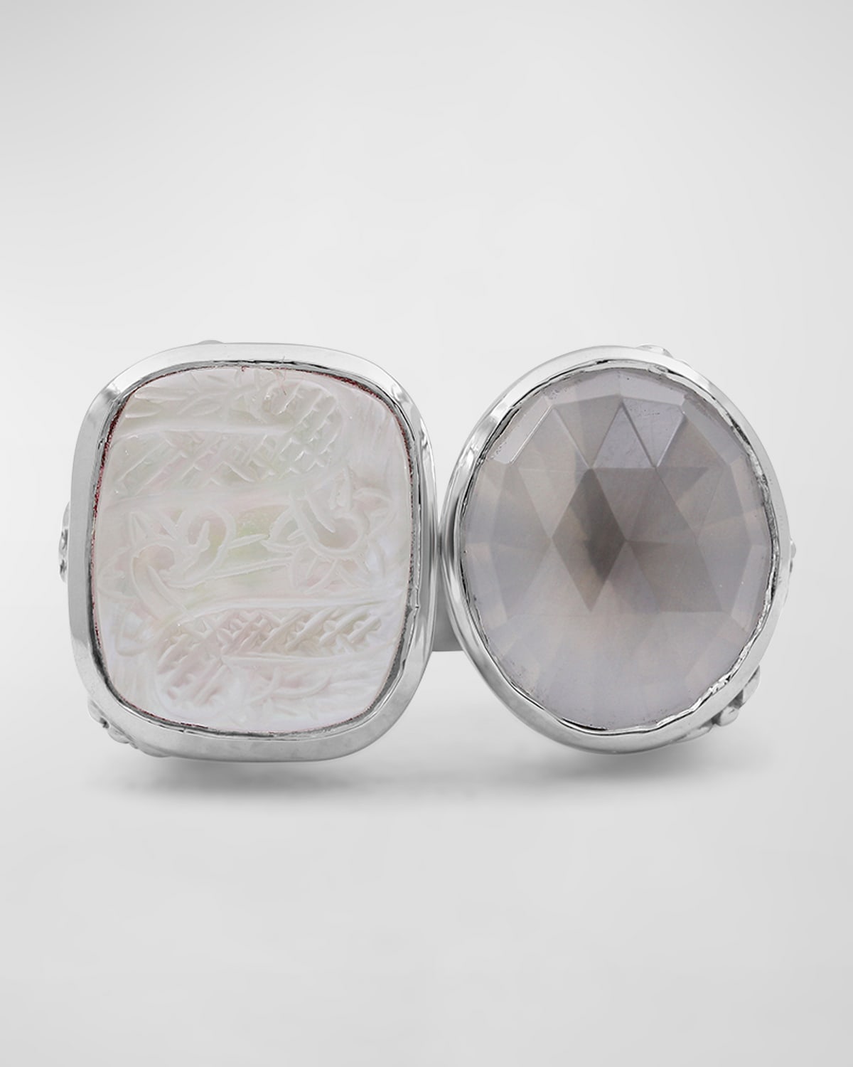 Stephen Dweck Quartz Mother-of-pearl Open And Close Ring