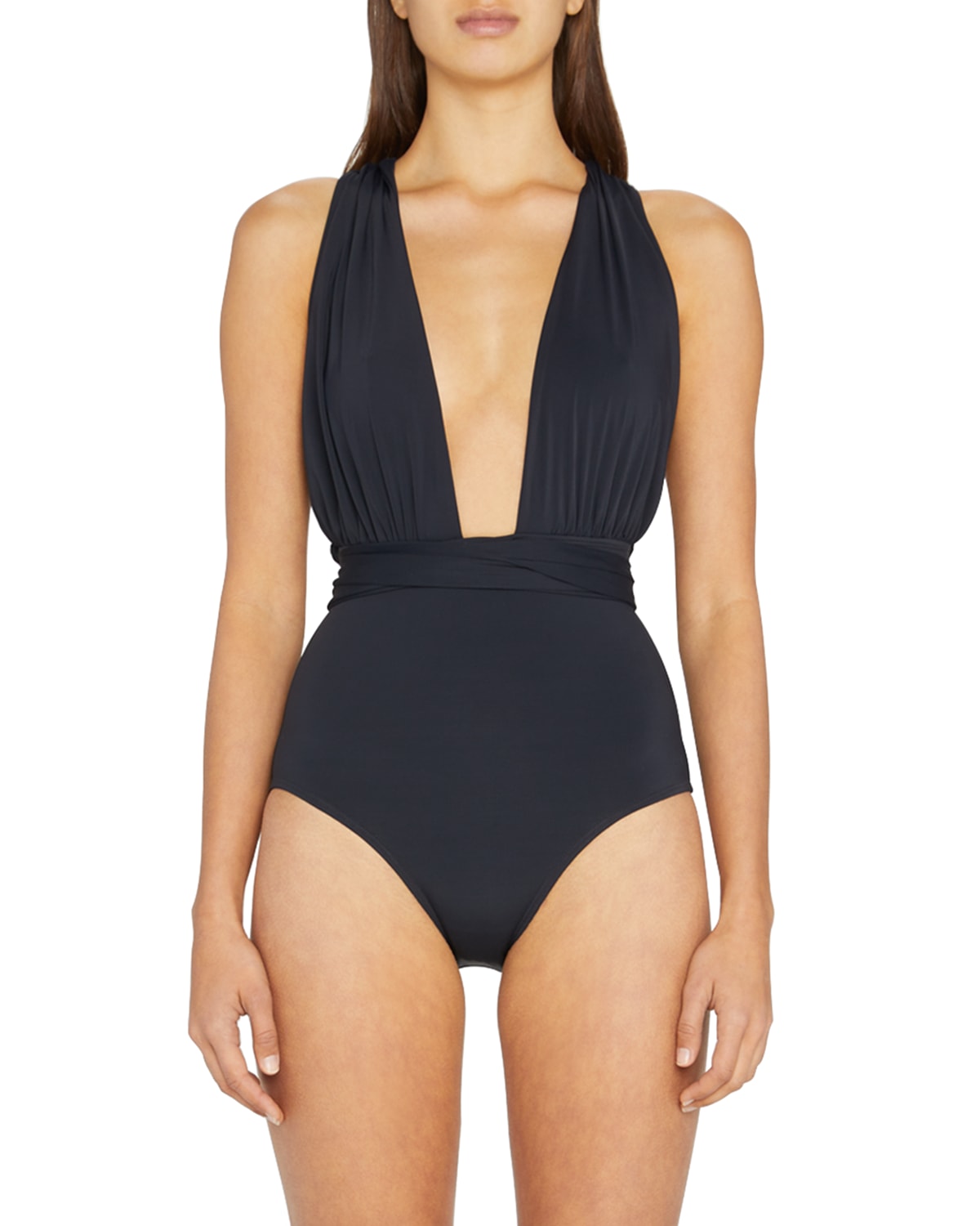 Lenny Niemeyer Chic Convertible One-piece Swimsuit In Black
