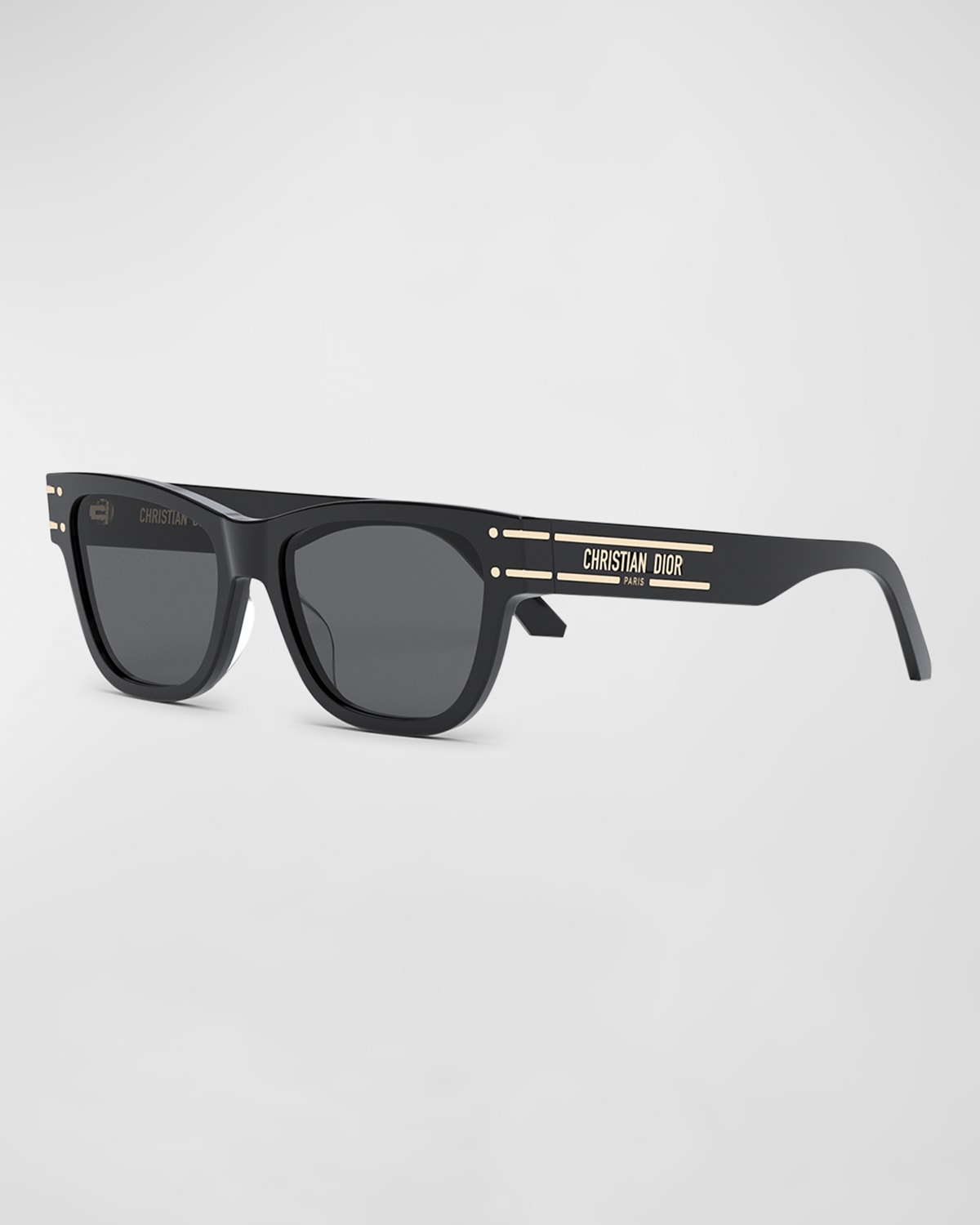Dior Signature 54mm Square Logo Sunglasses In Shiny Black