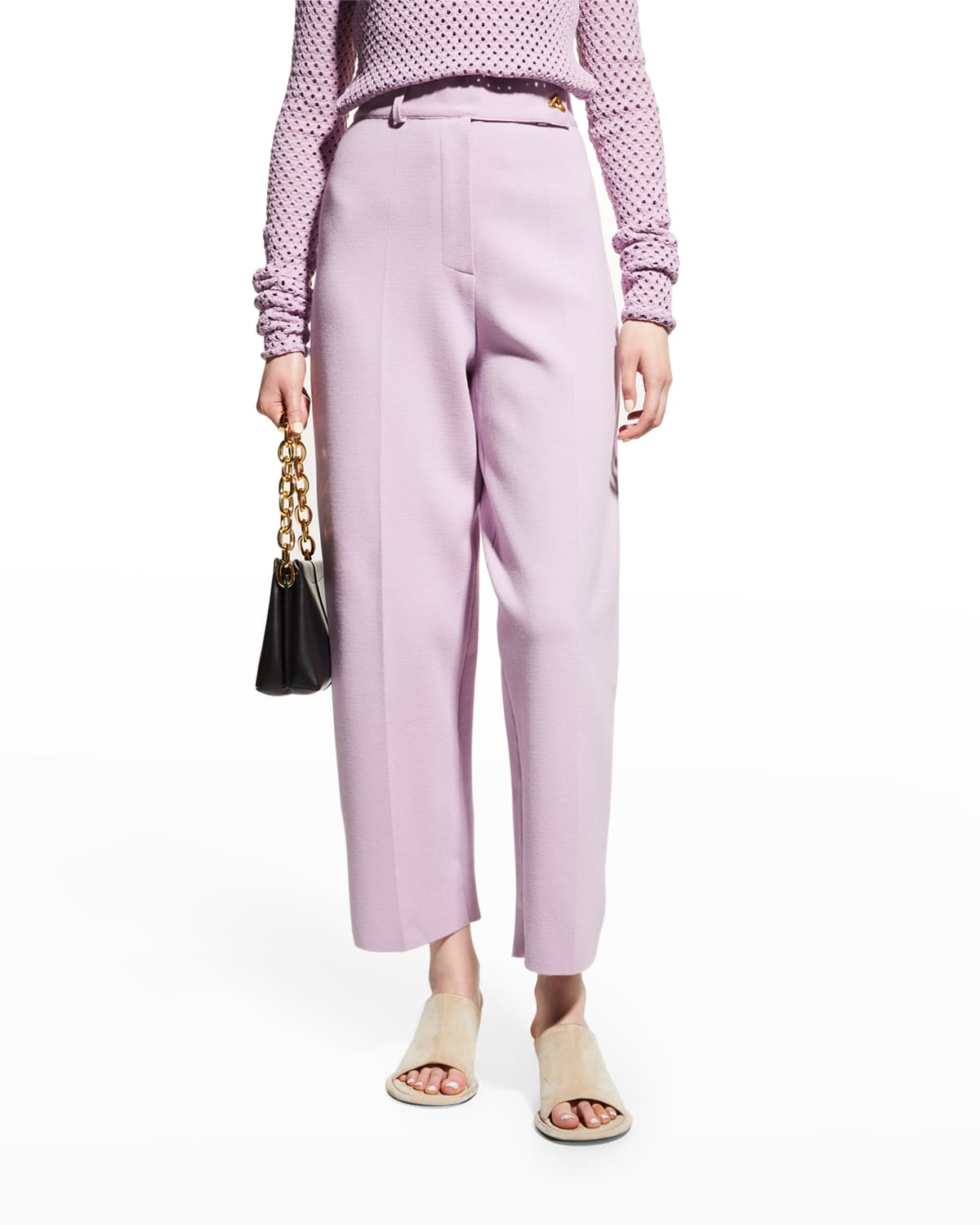 AERON Madeleine High-Rise Straight Cropped Trousers