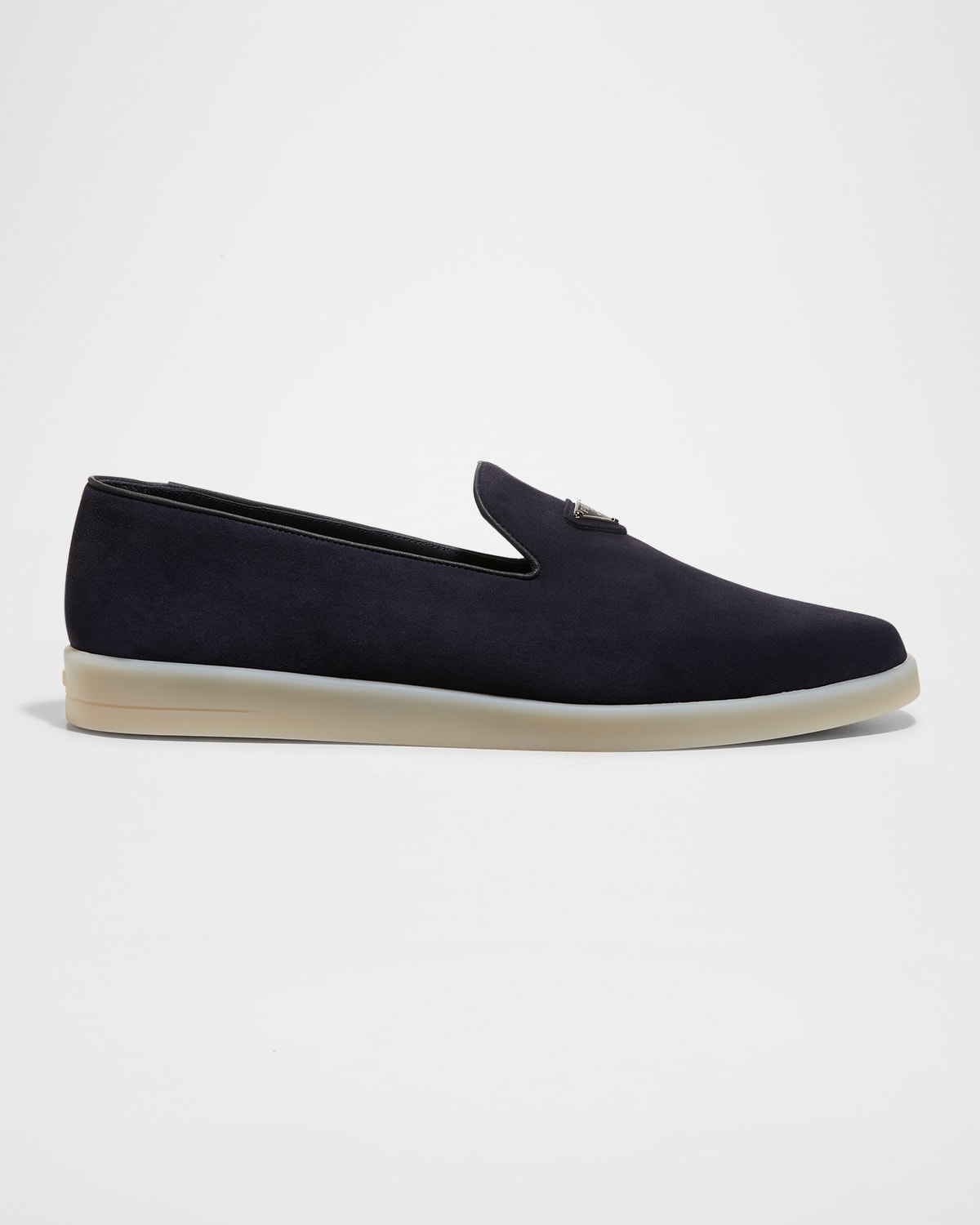 Men's Triangle Logo Suede Loafers