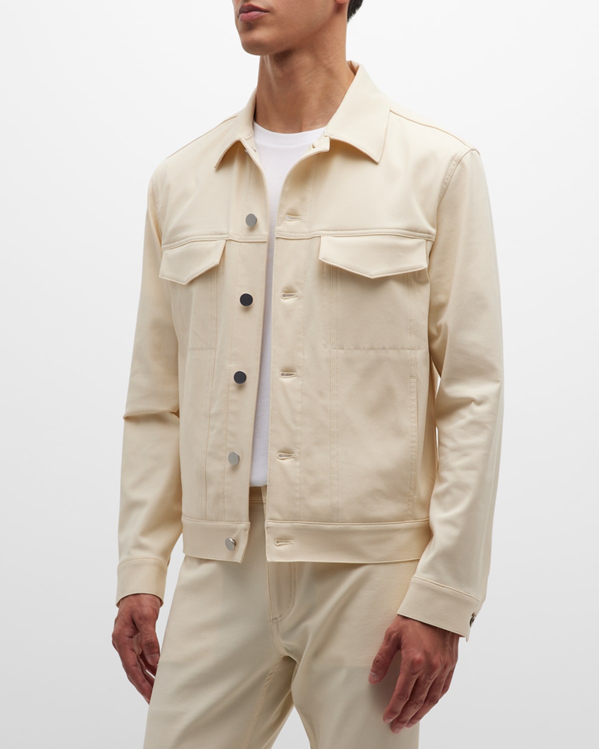 THEORY MEN'S RIVER NEOTERIC TWILL TRUCKER JACKET