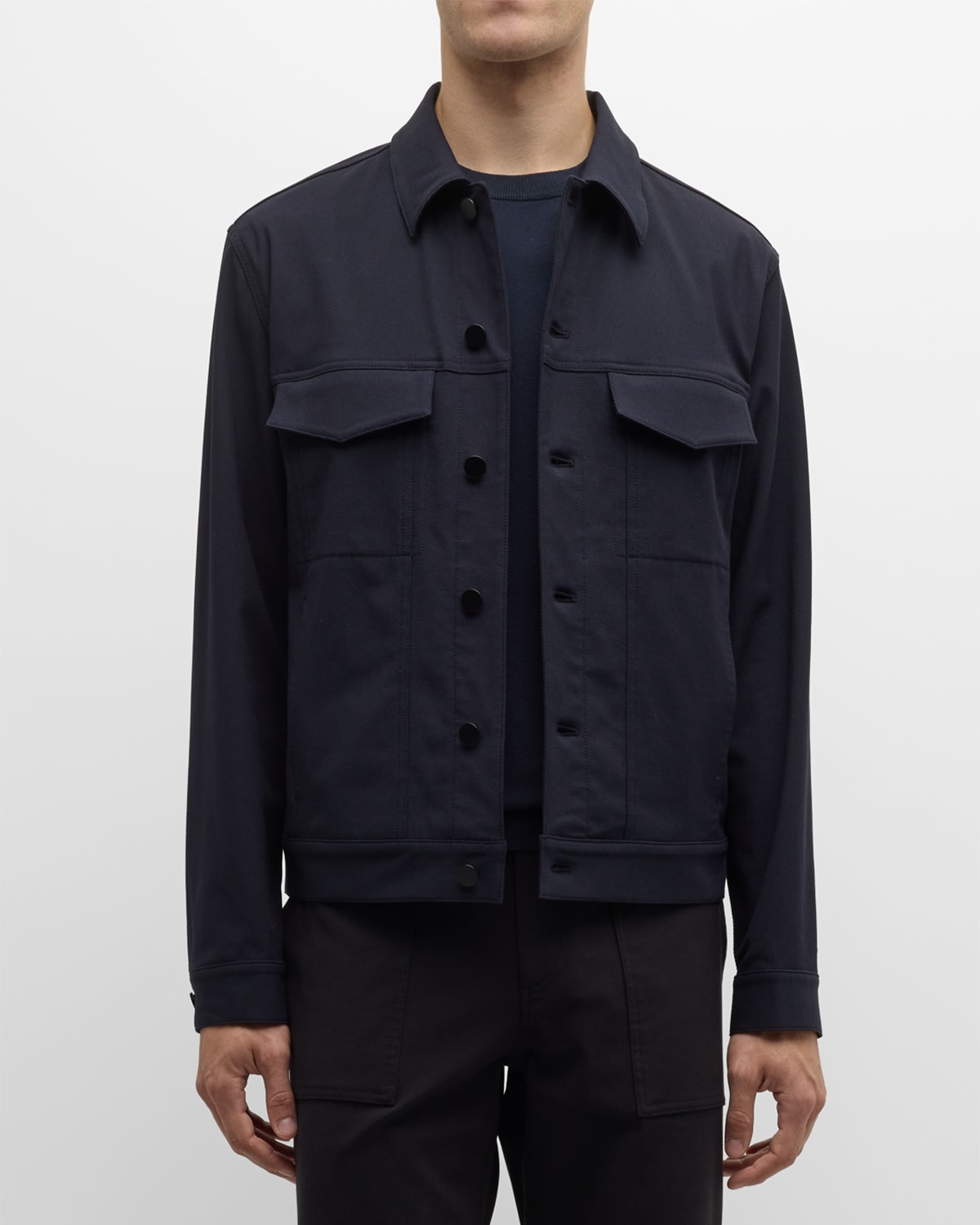 Theory Men's The River Jacket In Neoteric Twill In Dark Navy