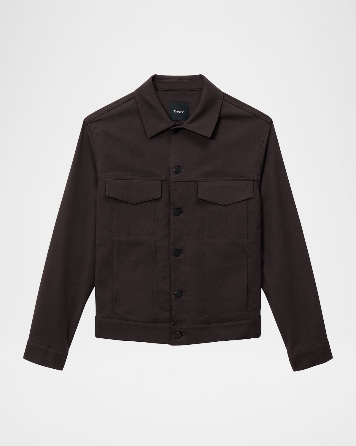 Theory Men's The River Jacket In Neoteric Twill In Brown