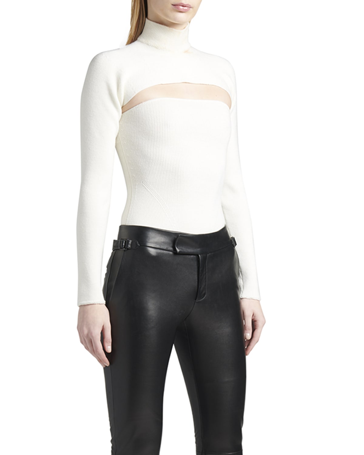 Tom Ford Cut-out Virgin Wool-blend Jumper In Black