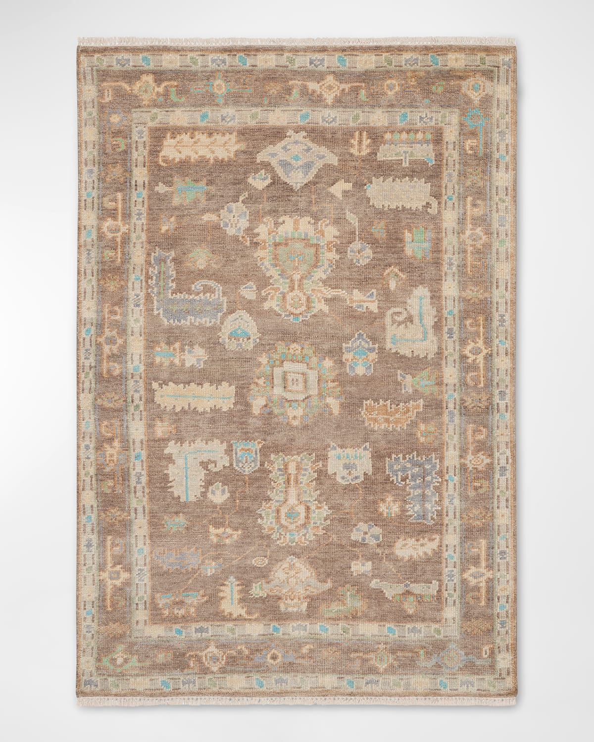 Nourison Lincoln Hand-knotted Rug, 9' X 12' In Ivory, Mocha