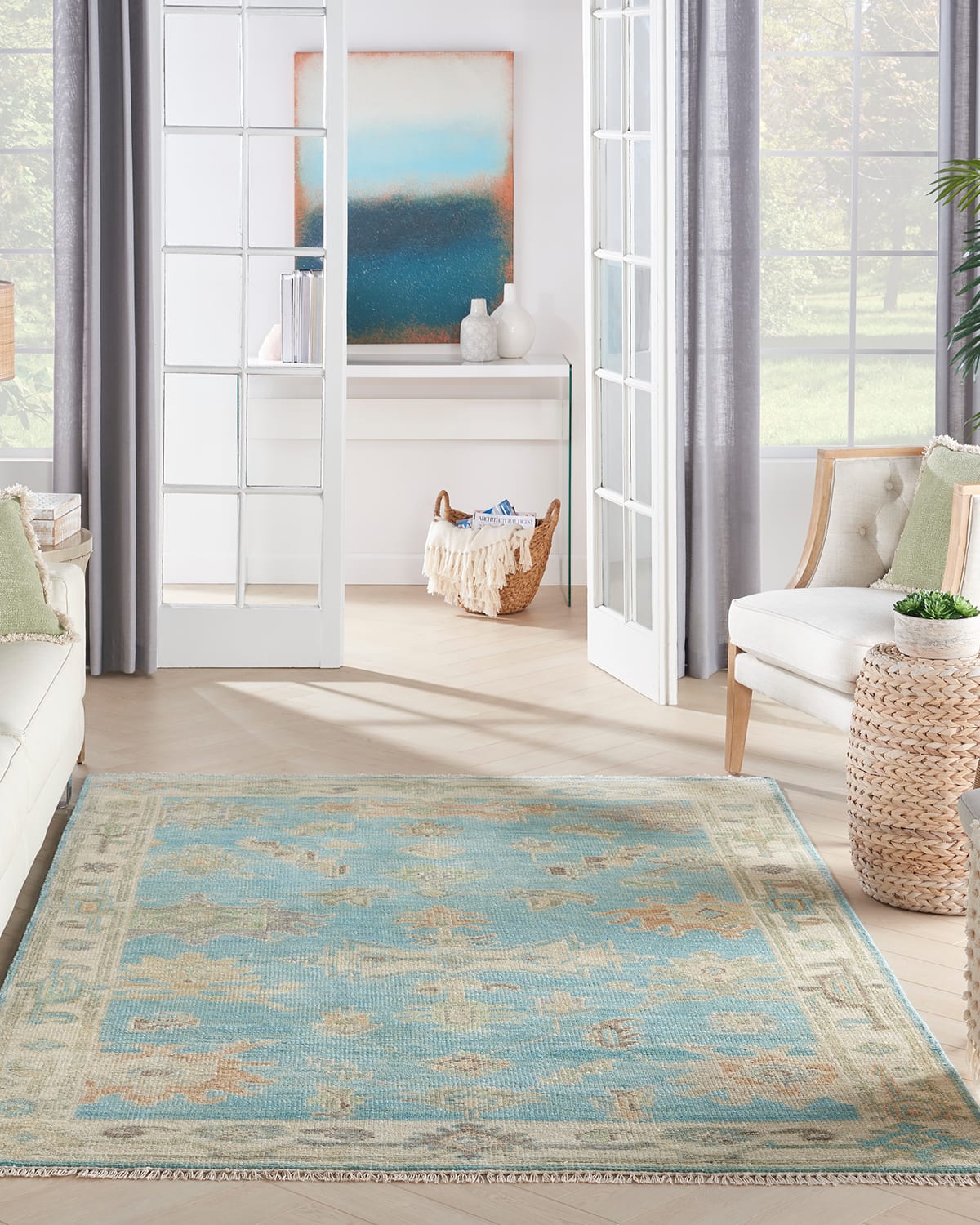 Nourison Hampton Hand-knotted Rug, 9' X 12' In Blue