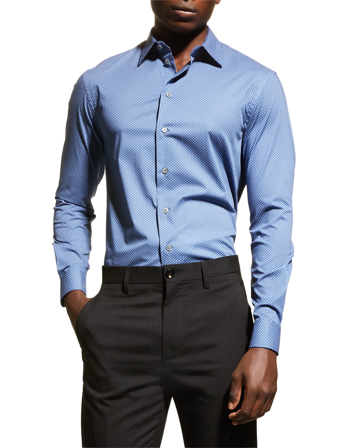 Emporio Armani Men's Cotton-Stretch Sport Shirt