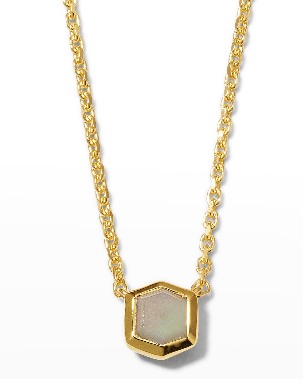 Kendra Scott Davie Pendant Necklace In White Opal