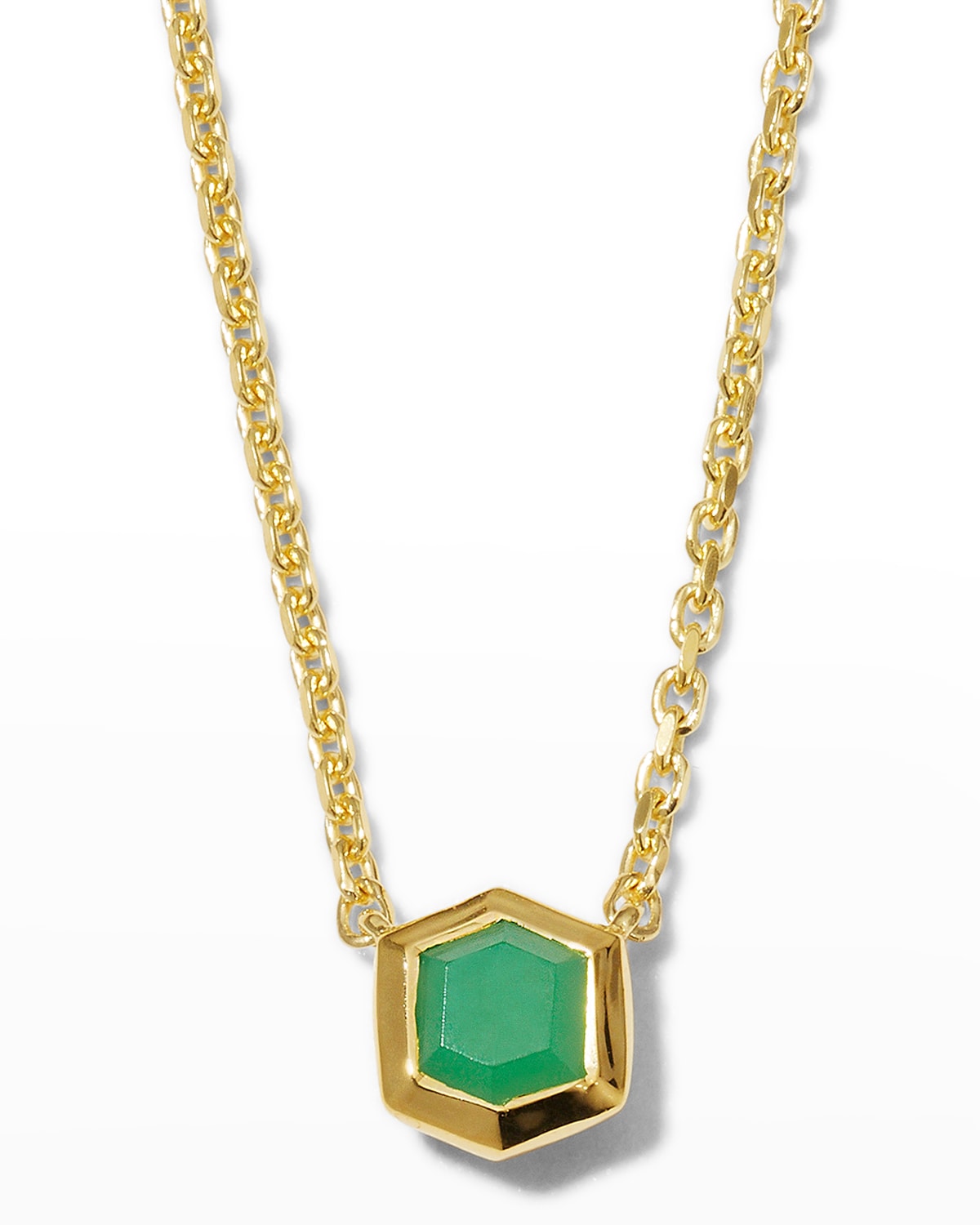 Kendra Scott Davie Pendant Necklace In Green Chrysoprase