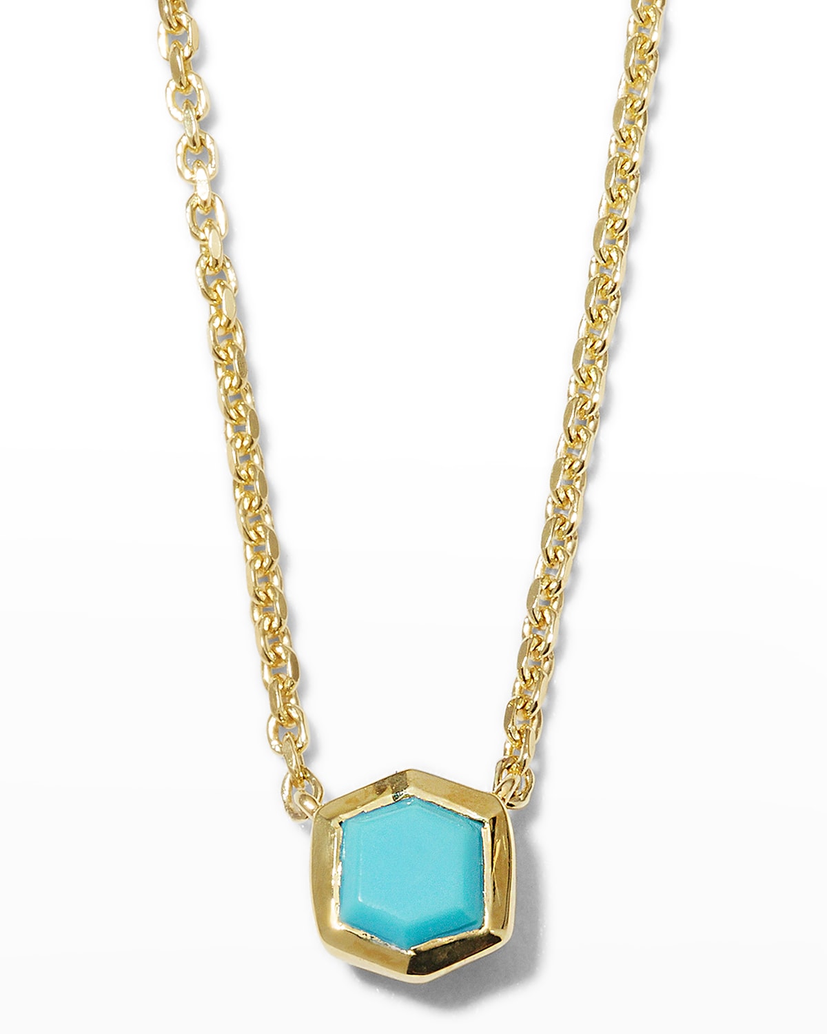 Kendra Scott Davie Pendant Necklace In Genuine Turquoise