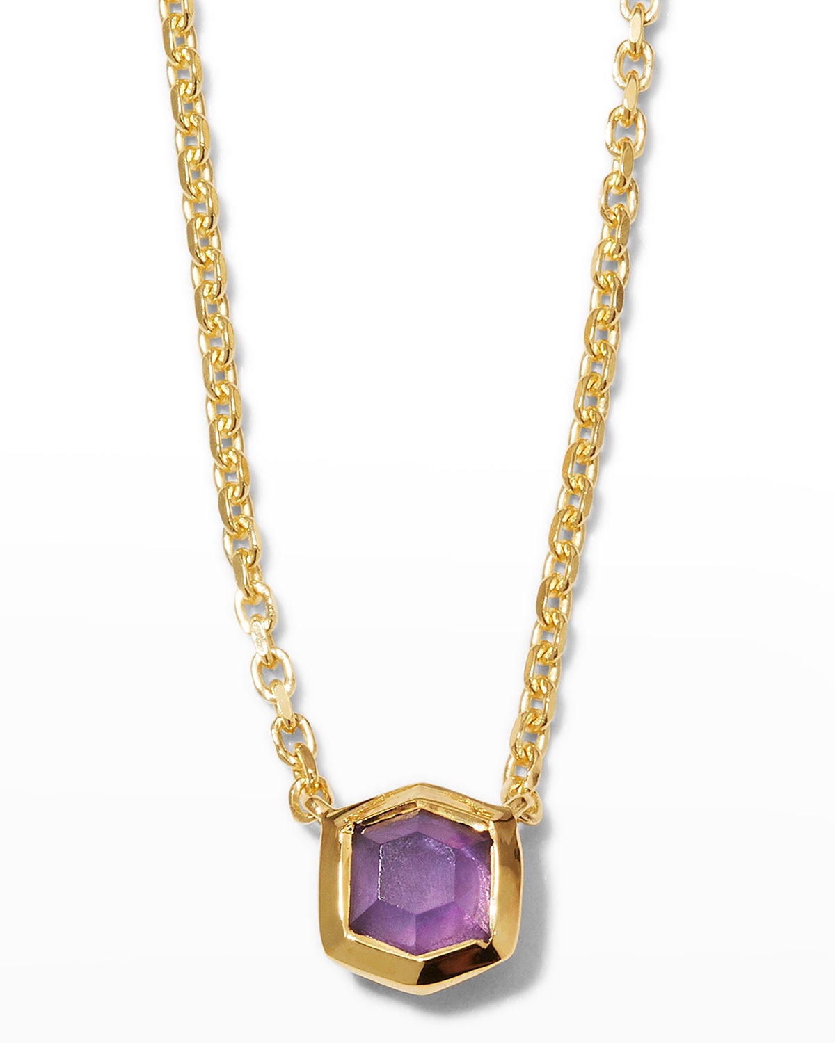 Kendra Scott Davie Pendant Necklace In Purple Amethyst