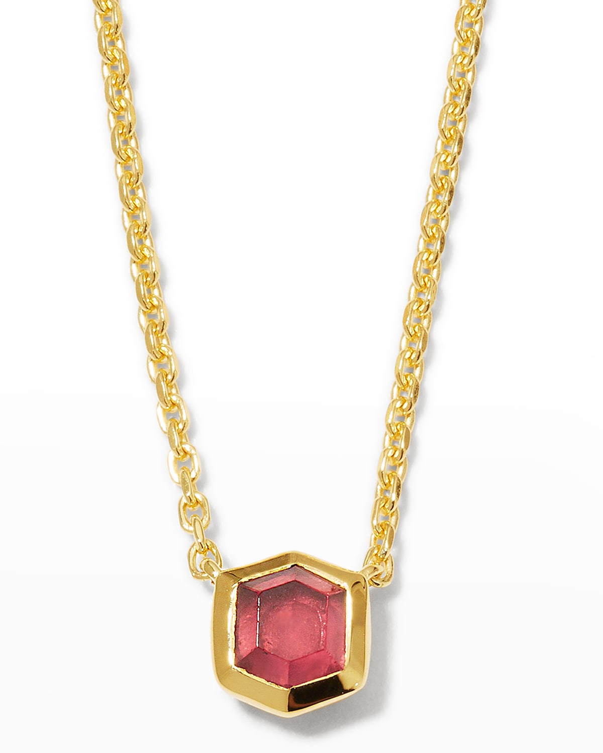 Kendra Scott Davie Pendant Necklace In Red Garnet