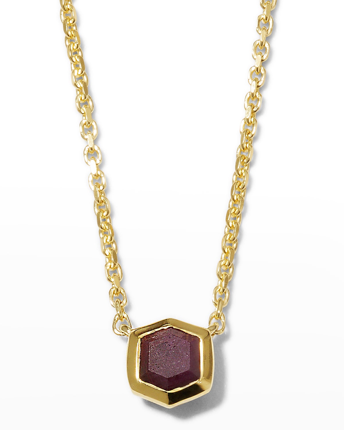 Kendra Scott Davie Pendant Necklace In Pink Ruby