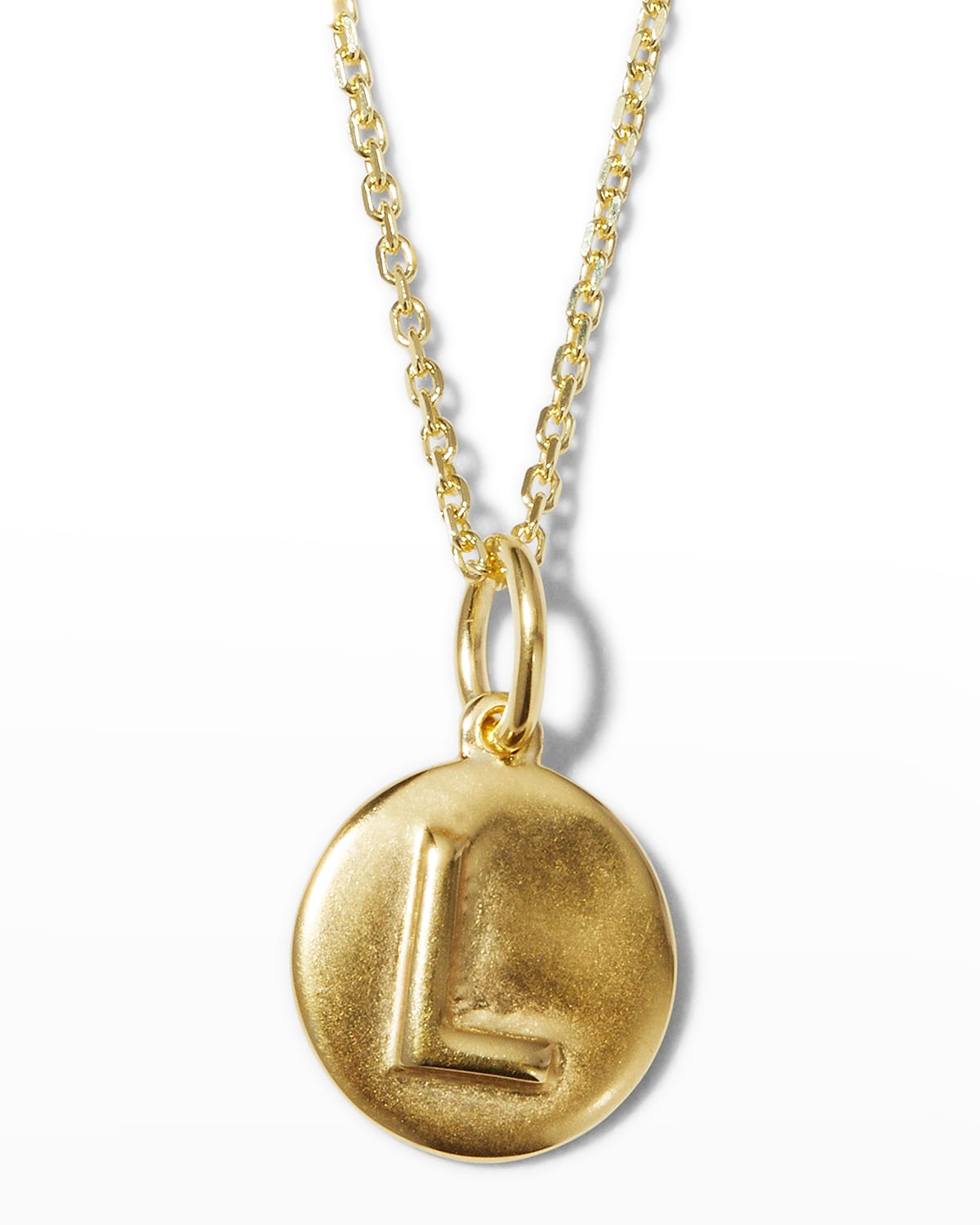 Letter B Coin Charm in 18k Gold Vermeil