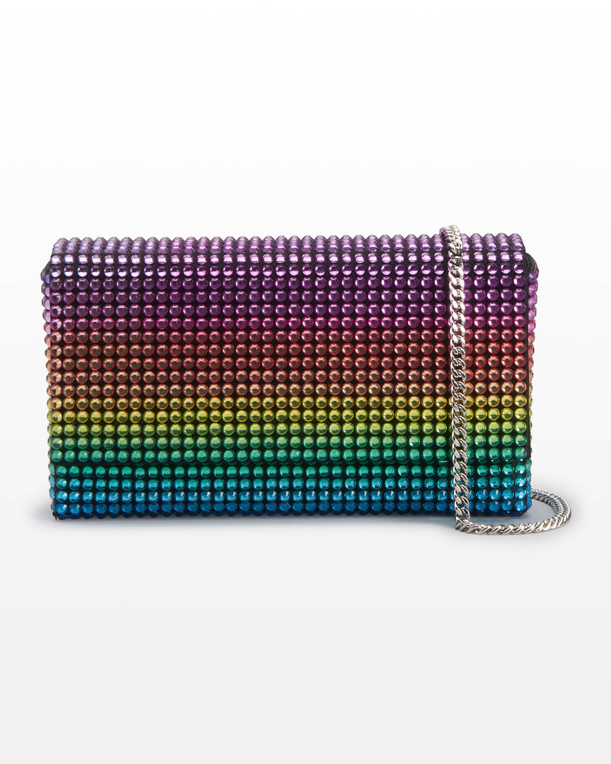 Super Amini Paloma Rainbow Crystal Clutch Bag