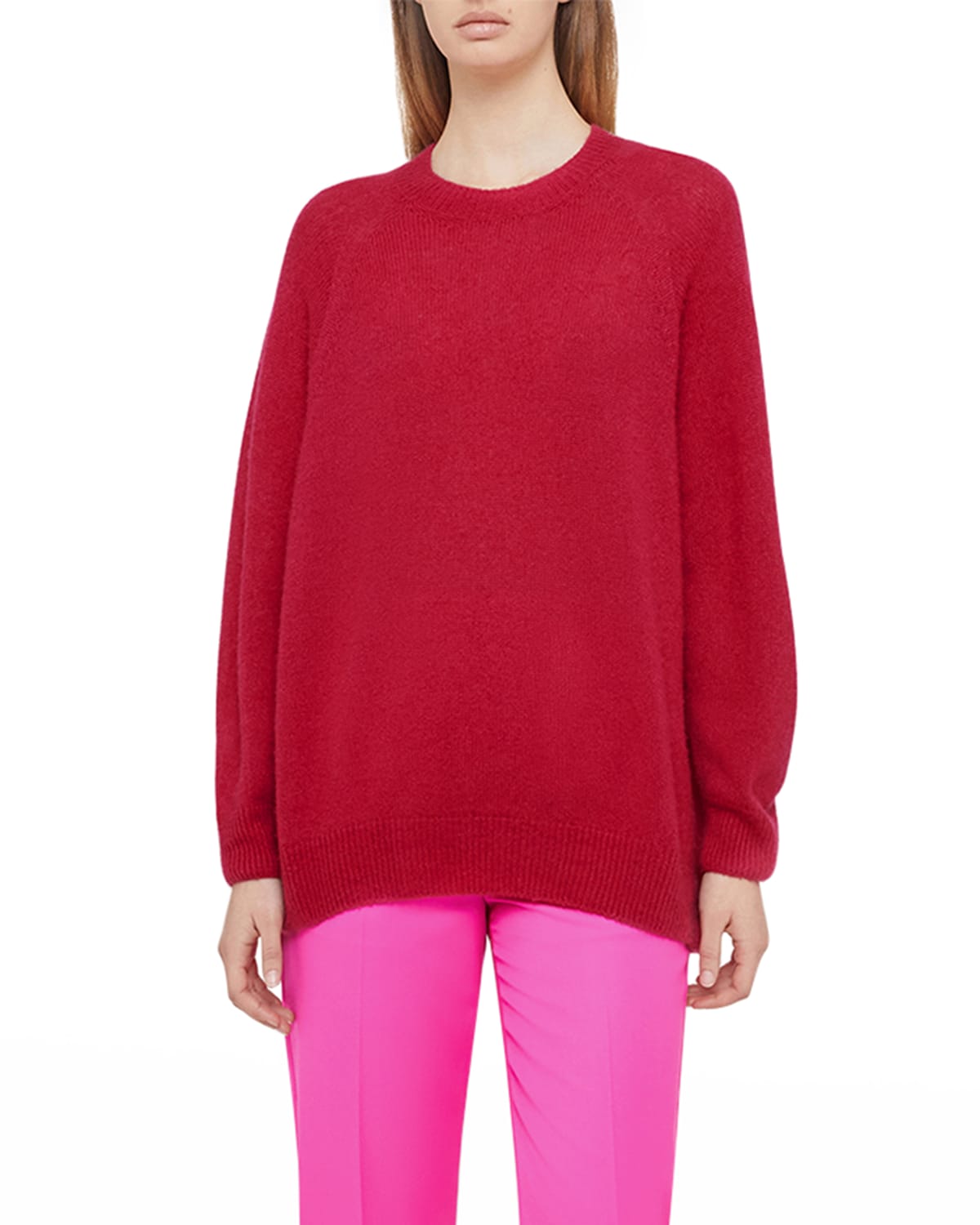 AGNONA RELAXED CASHMERE-SILK SWEATER