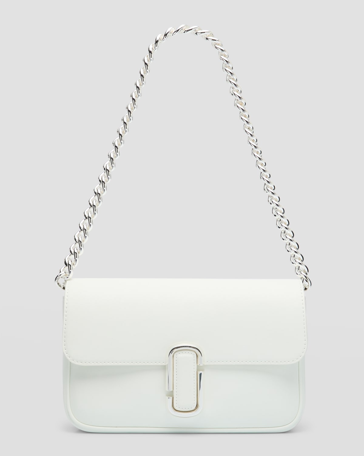 Marc Jacobs The J Marc Shoulder Bag In White/silver