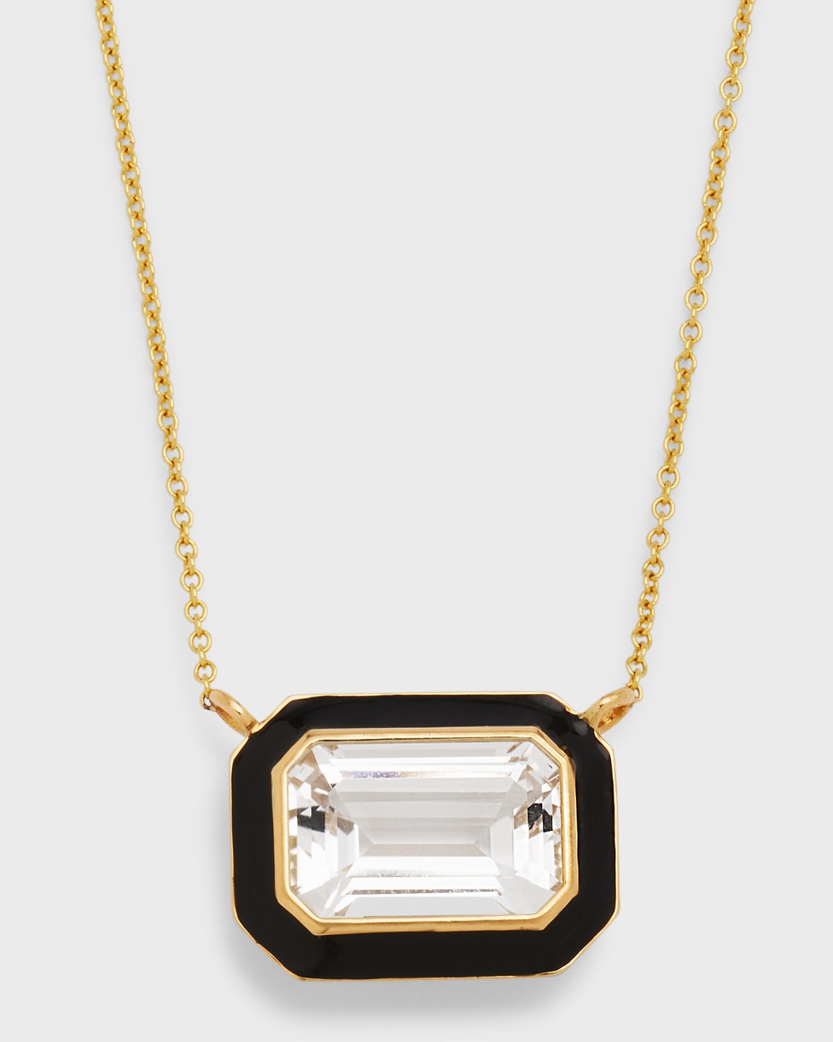 Queen East-West Rock Crystal Pendant Necklace