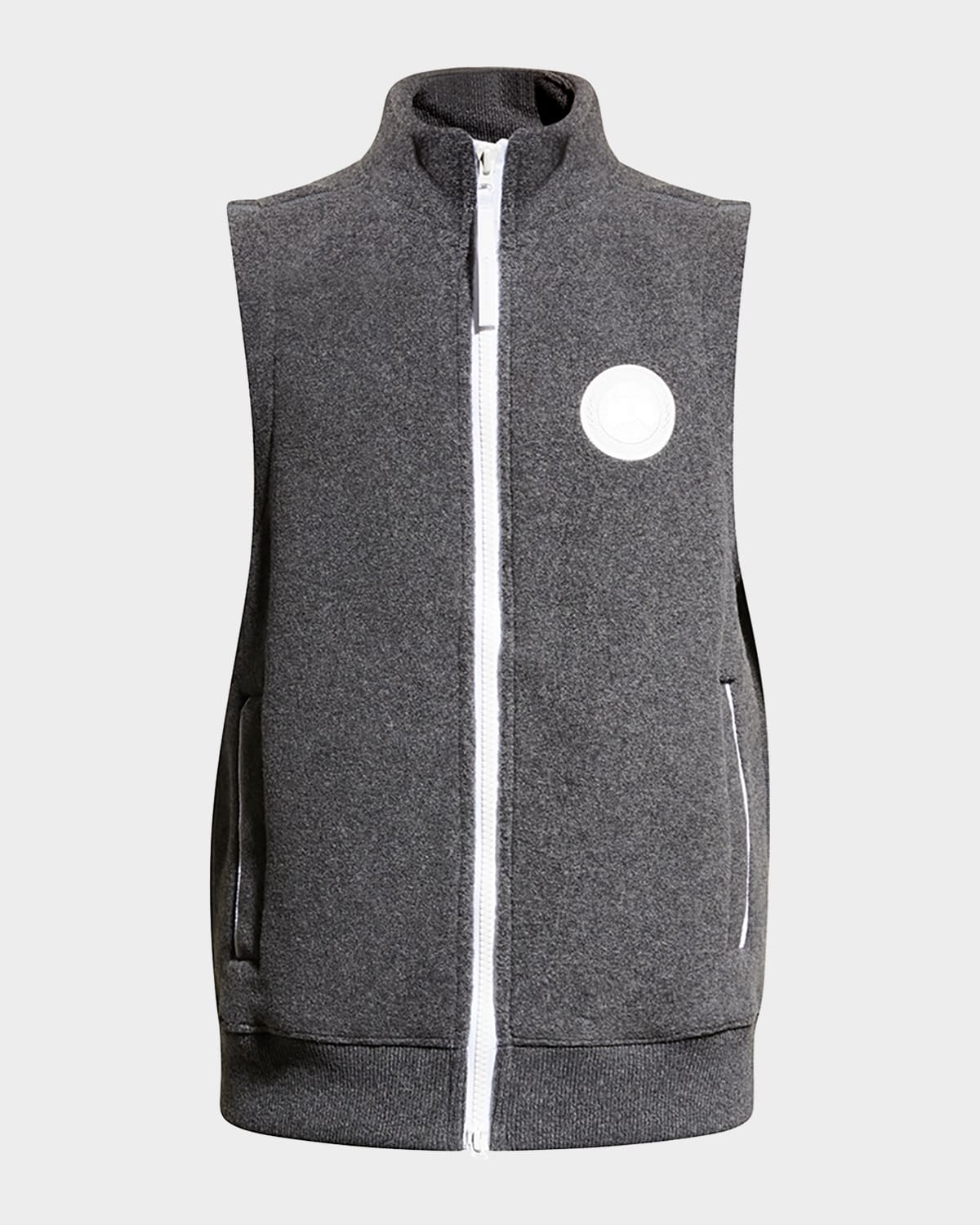 Shop Canada Goose Men's Mersey Fleece Vest In Quarry Grey