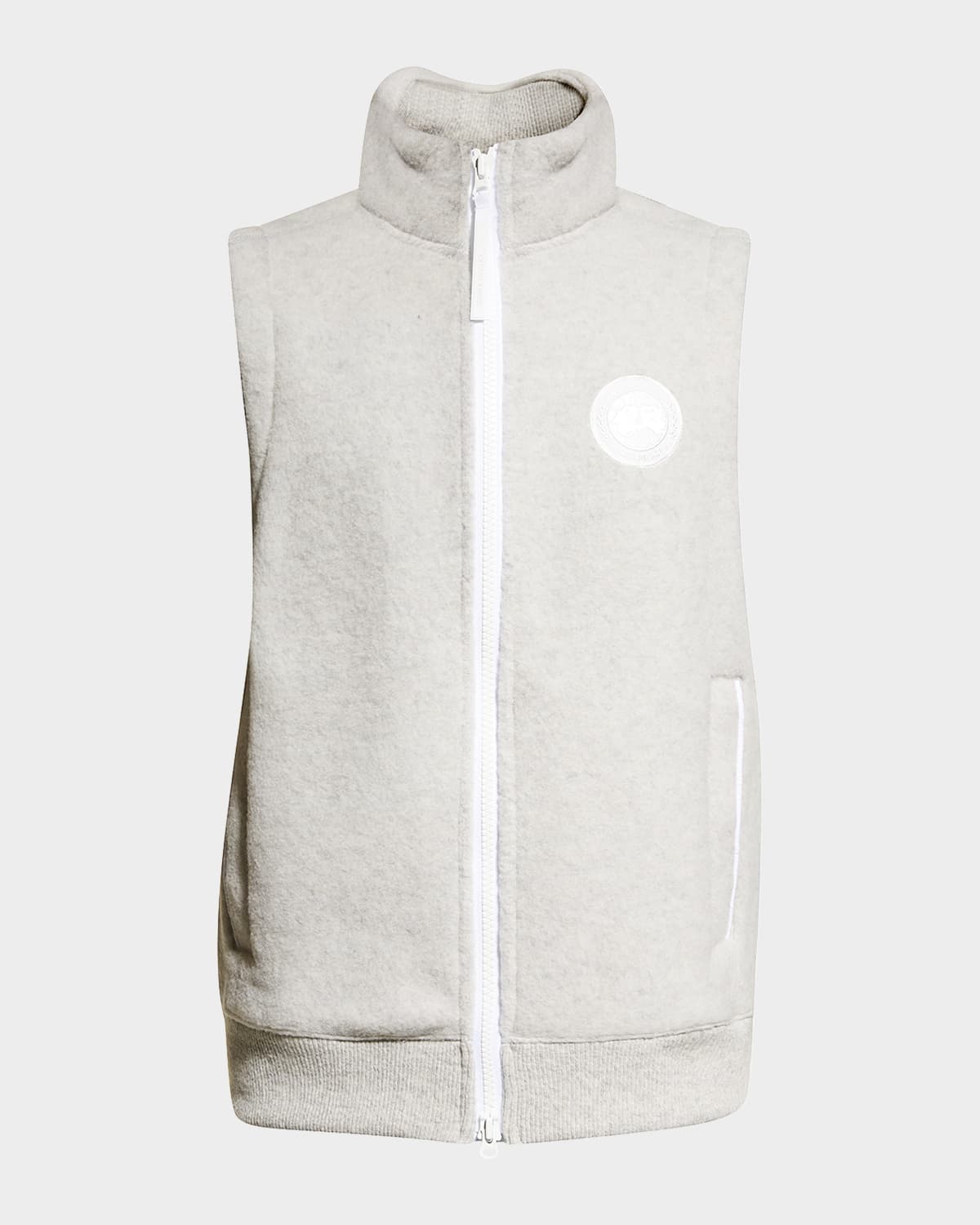 Shop Canada Goose Men's Mersey Fleece Vest In Mist Grey