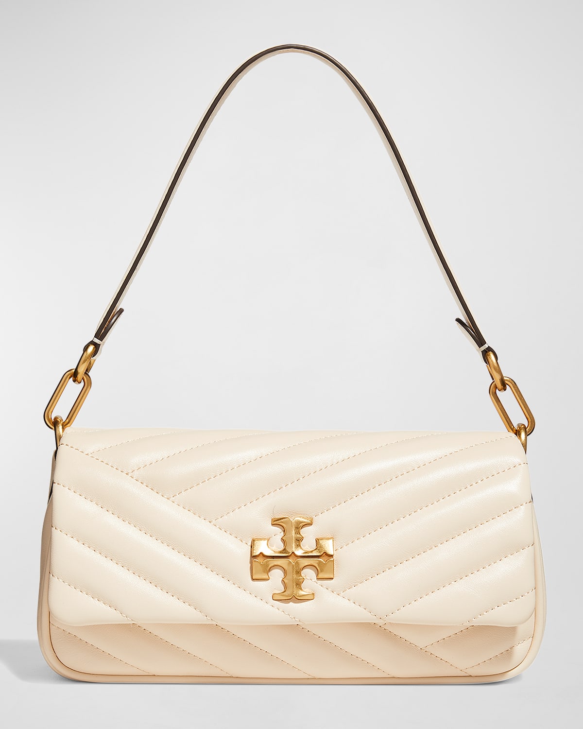 TORY BURCH KIRA SMALL CHEVRON-QUILT FLAP SHOULDER BAG