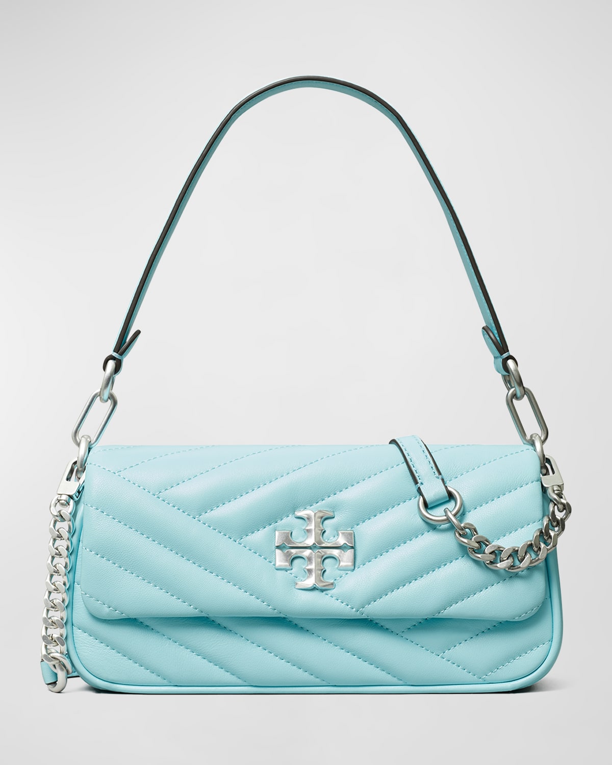 Tory Burch Kira Small Flap Chevron-Quilt Shoulder Bag